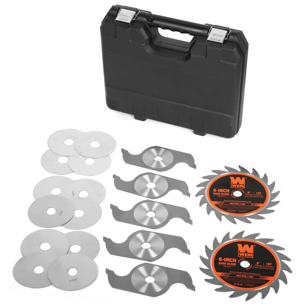 6 in. 18-Tooth Carbide-Tipped Stacked Dado Blade Set for 8-1/4 in. and 10 in. Table Saws - Image 1