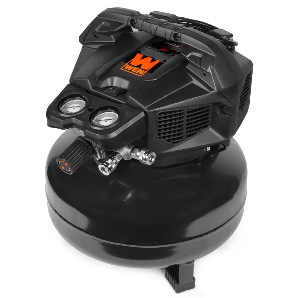 WEN Air Compressor, 6-Gallon, Oil-Free, Pancake Style (AP6092) - Image 1