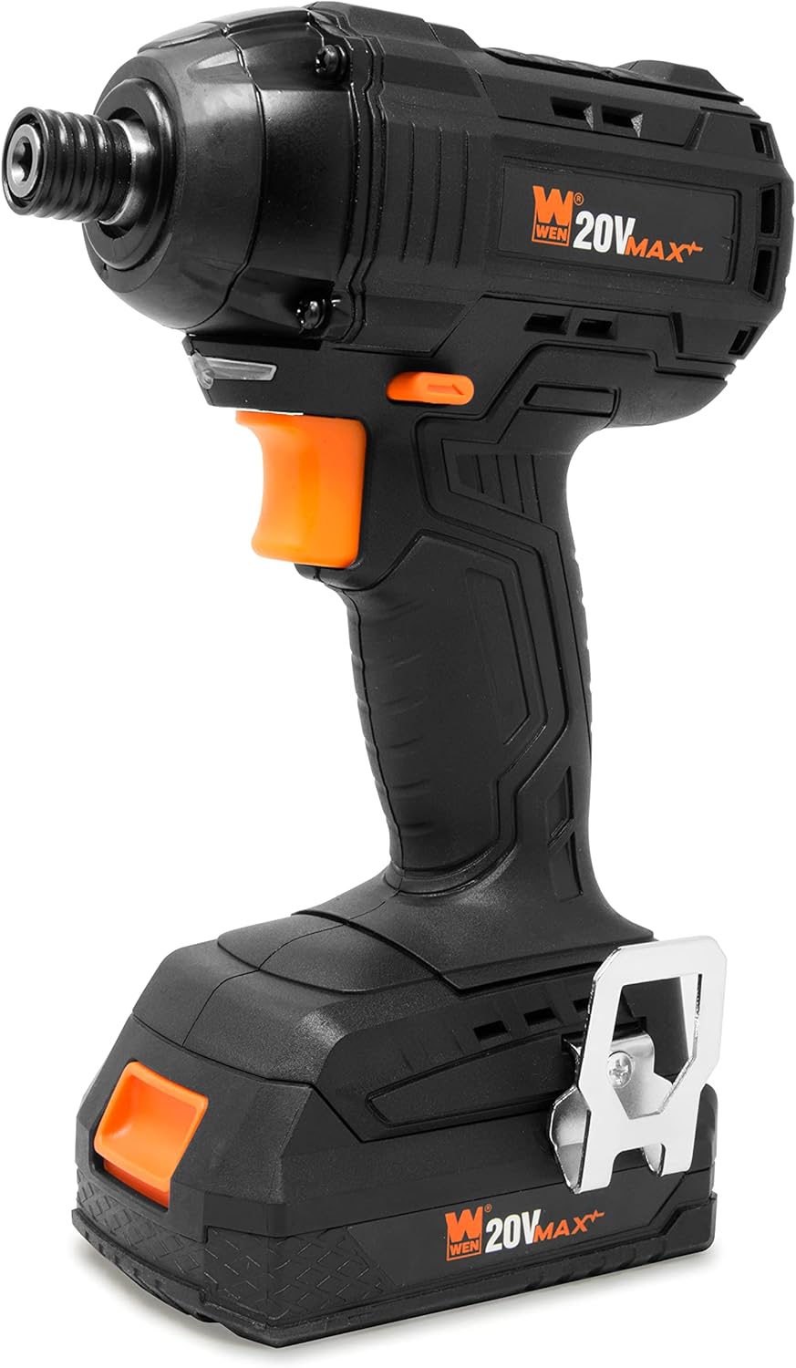 WEN Cordless Impact Driver, Brushless with 20V Max 2.0 Ah Lithium-Ion Battery and Charger (20135) - Image 1