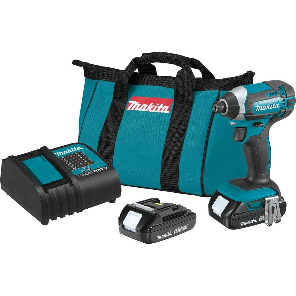 Makita 18V LXT 1/4 in. Cordless Brushed Impact Driver Kit (Battery & Charger) - Image 1
