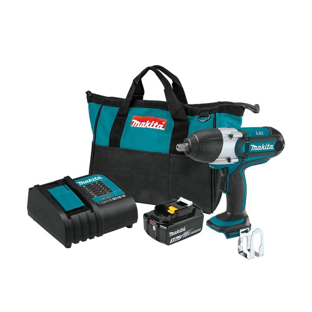 18V LXT Lithium-Ion Cordless 1/2 in. Sq. Drive Impact Wrench Kit, (3.0Ah) - Image 1