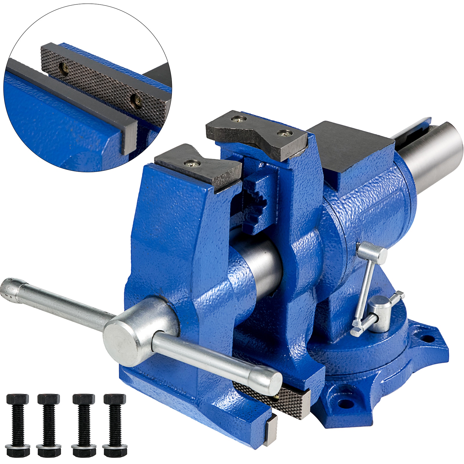 Heavy-Duty Bench Vise 6 in. Pipe Vise Bench 30Kn Clamping Force for Clamping Fixing Equipment Home or Industrial Use - Image 1