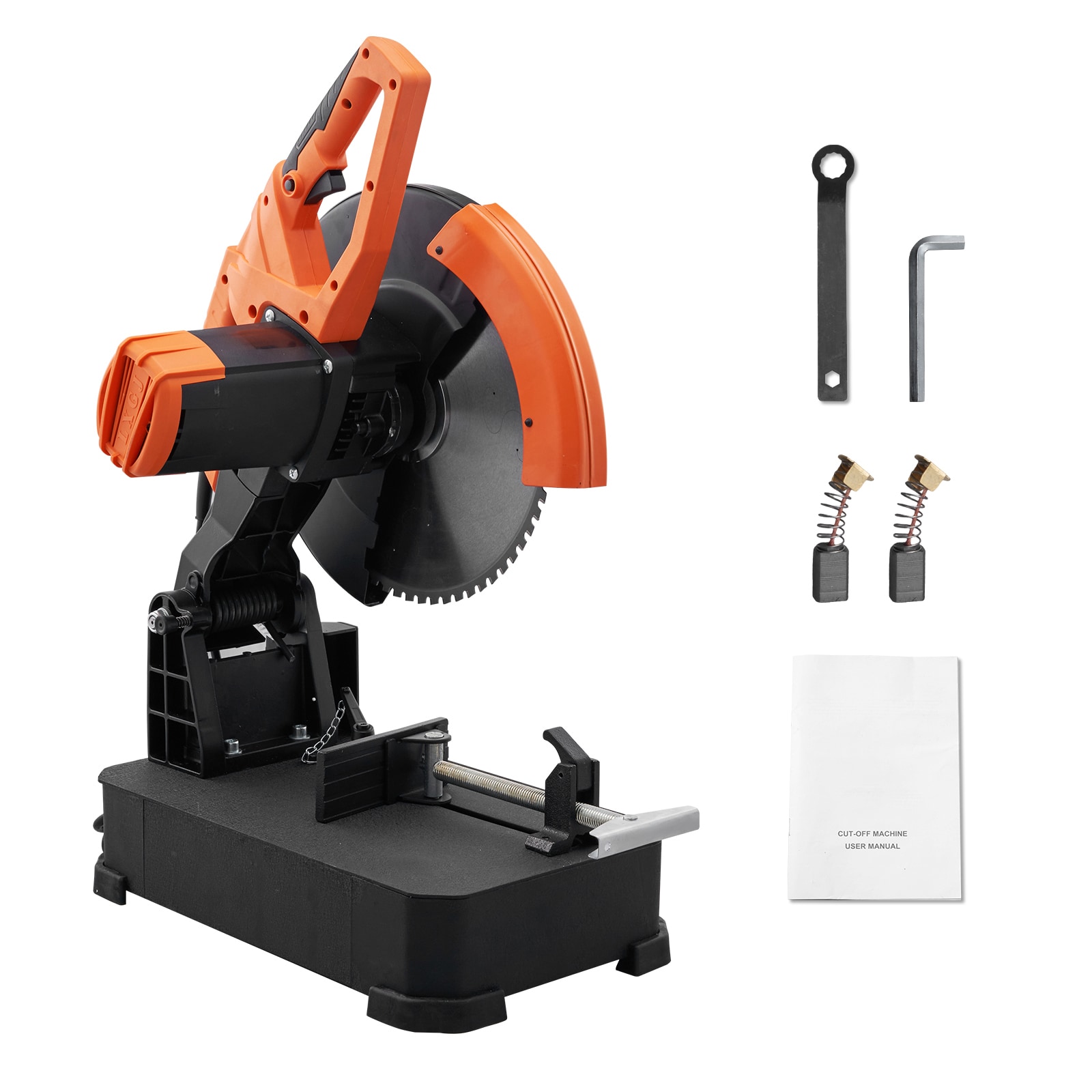 VEVOR Chop Saw, 14''/355mm Blade Diameter Cut Off Saw, 2800W 1200RPM Steel Cutting Machine, 0-45° Adjustable Dry Cut Chop Saw, Miter Saw for Cold Cut Saw for Steel/Iron/Aluminum, Black - Image 1