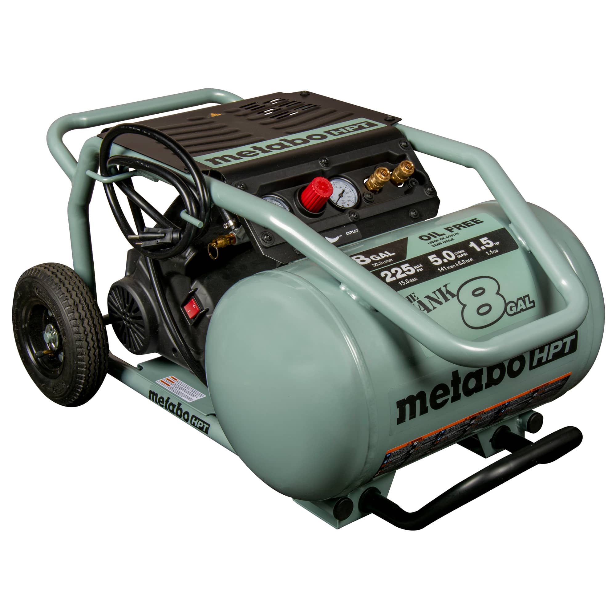 Metabo HPT The Tank 8 Gallon Trolley Air Compressor - Image 1