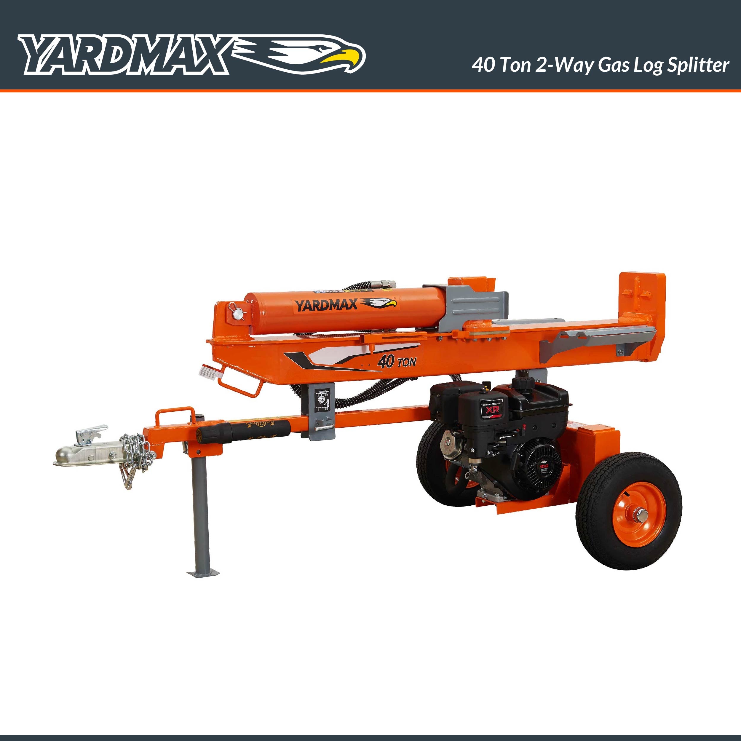 YARDMAX YU4066 40 -Ton 306-cc Horizontal and vertical Gas Log Splitter with Briggs Stratton Engine - Image 1