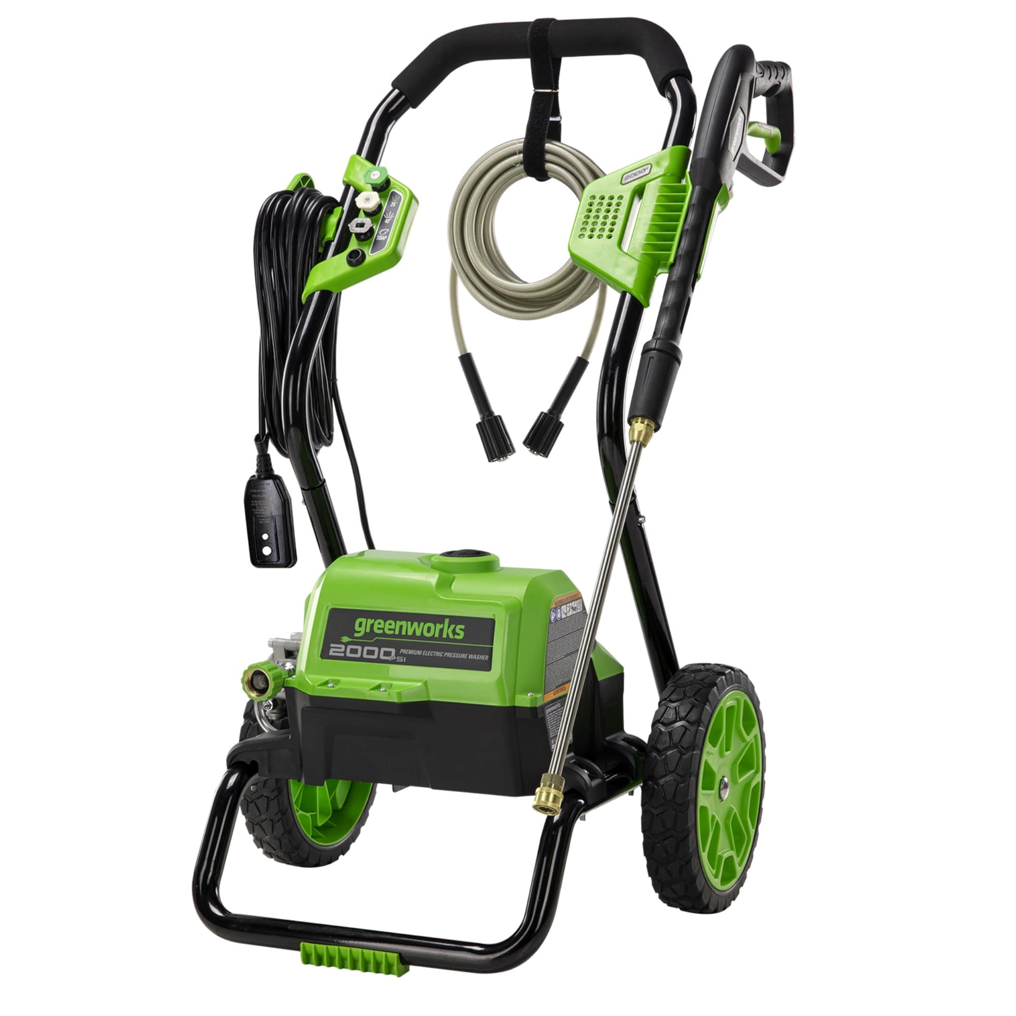 Greenworks 2000-PSI 1.1-GPM Cold Water Electric Pressure washer with 3 Spray Tips - Image 1