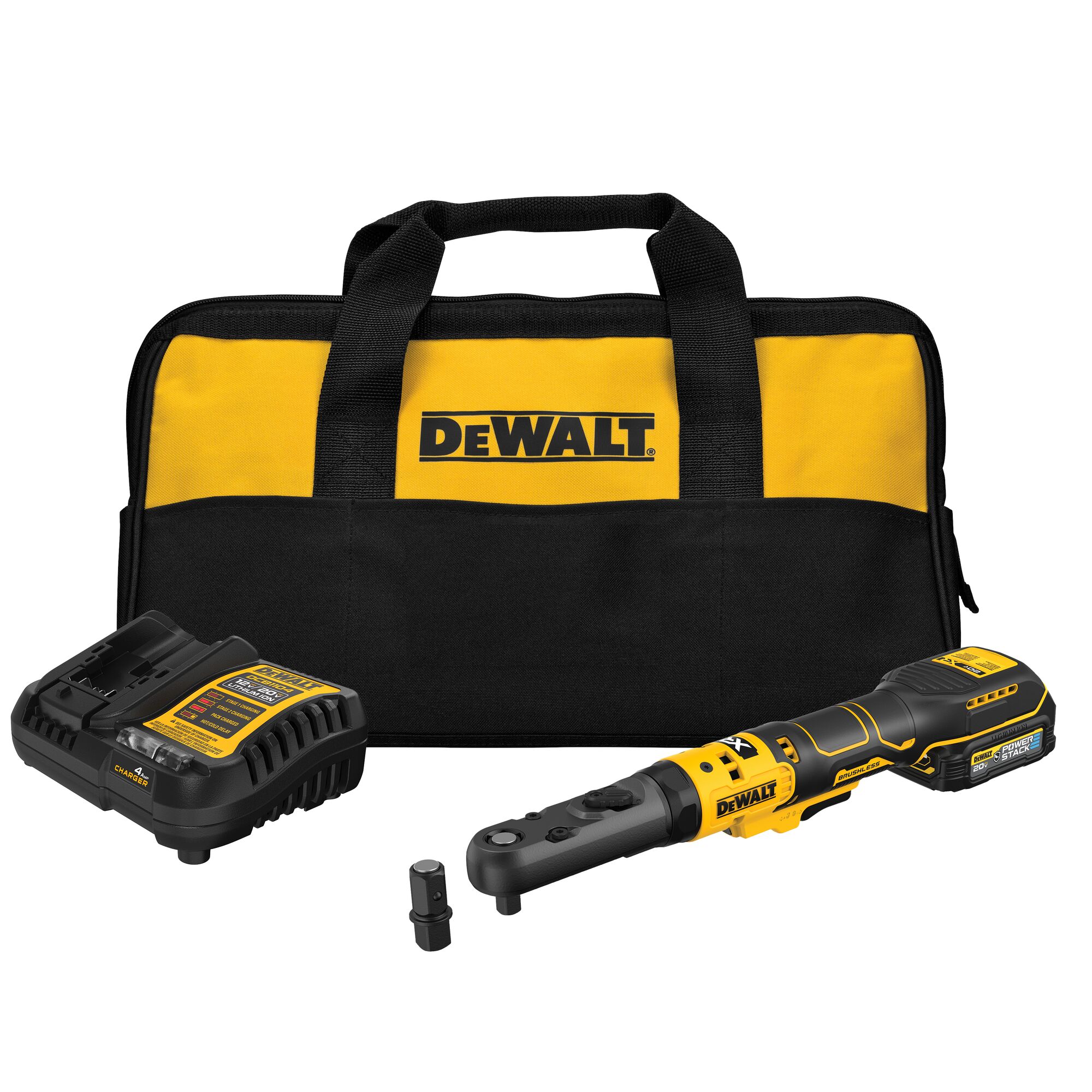 DEWALT 20V MAX XR Cordless Ratchet Set, 3/8" and 1/2" Sealed Head Ratchet, Battery and Charger Included (DCF510GE1) - Image 1