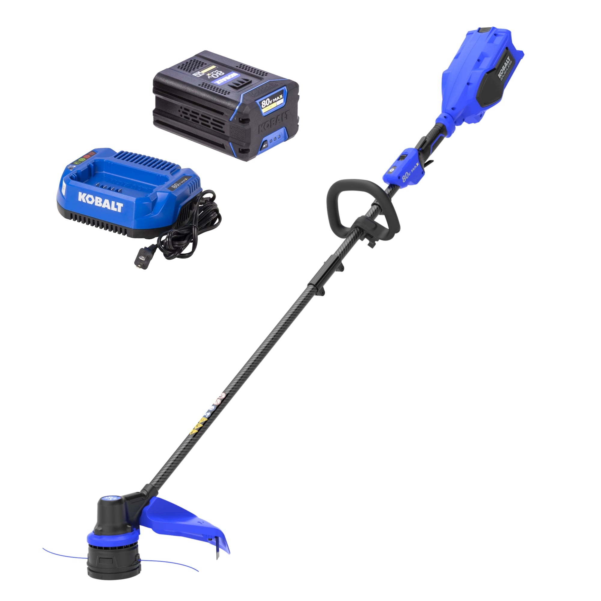 Kobalt Carbon Fiber 80-volt 17-in Straight Shaft Battery String Trimmer 2 Ah (Battery Included) (Charger Included) - Image 1