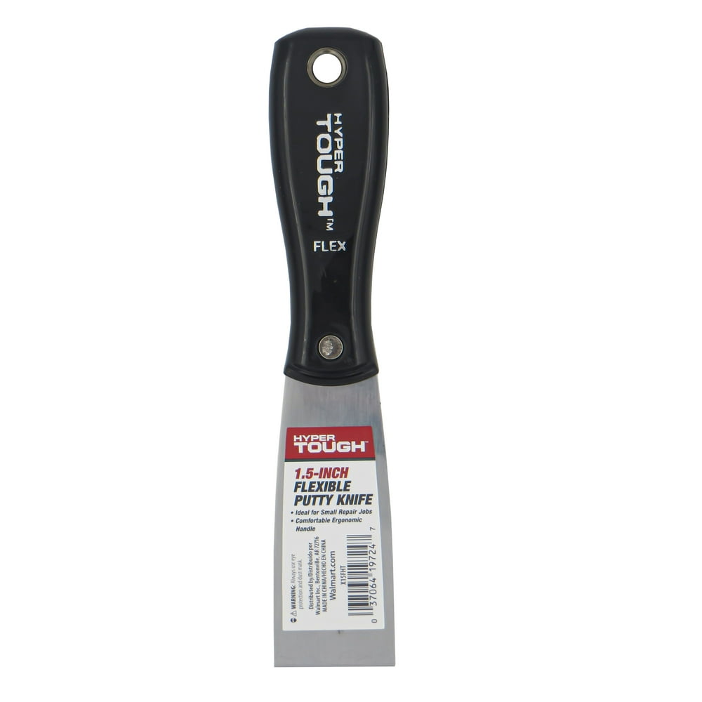 Hyper Tough 1.5" Flex Putty Knife with Carbon Steel Blade - Image 1