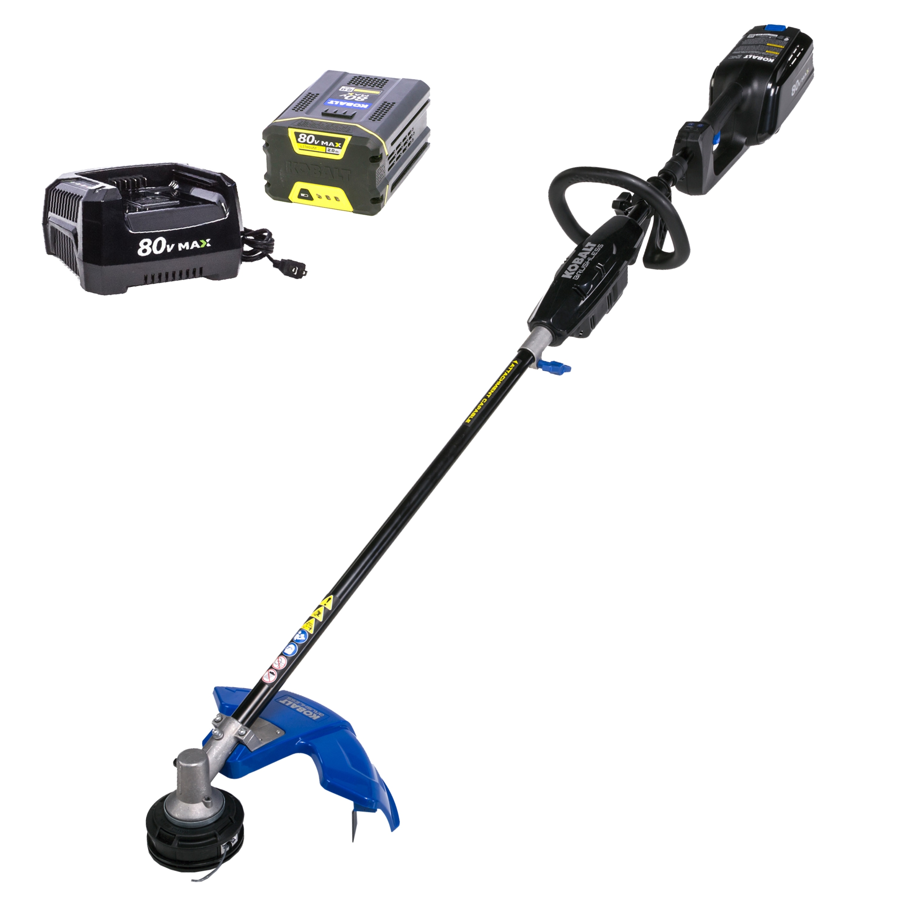 Kobalt 80-volt 16-in Straight Shaft Attachment Capable Battery String Trimmer 2.0 Ah (Battery Included) (Charger Included) - Image 1