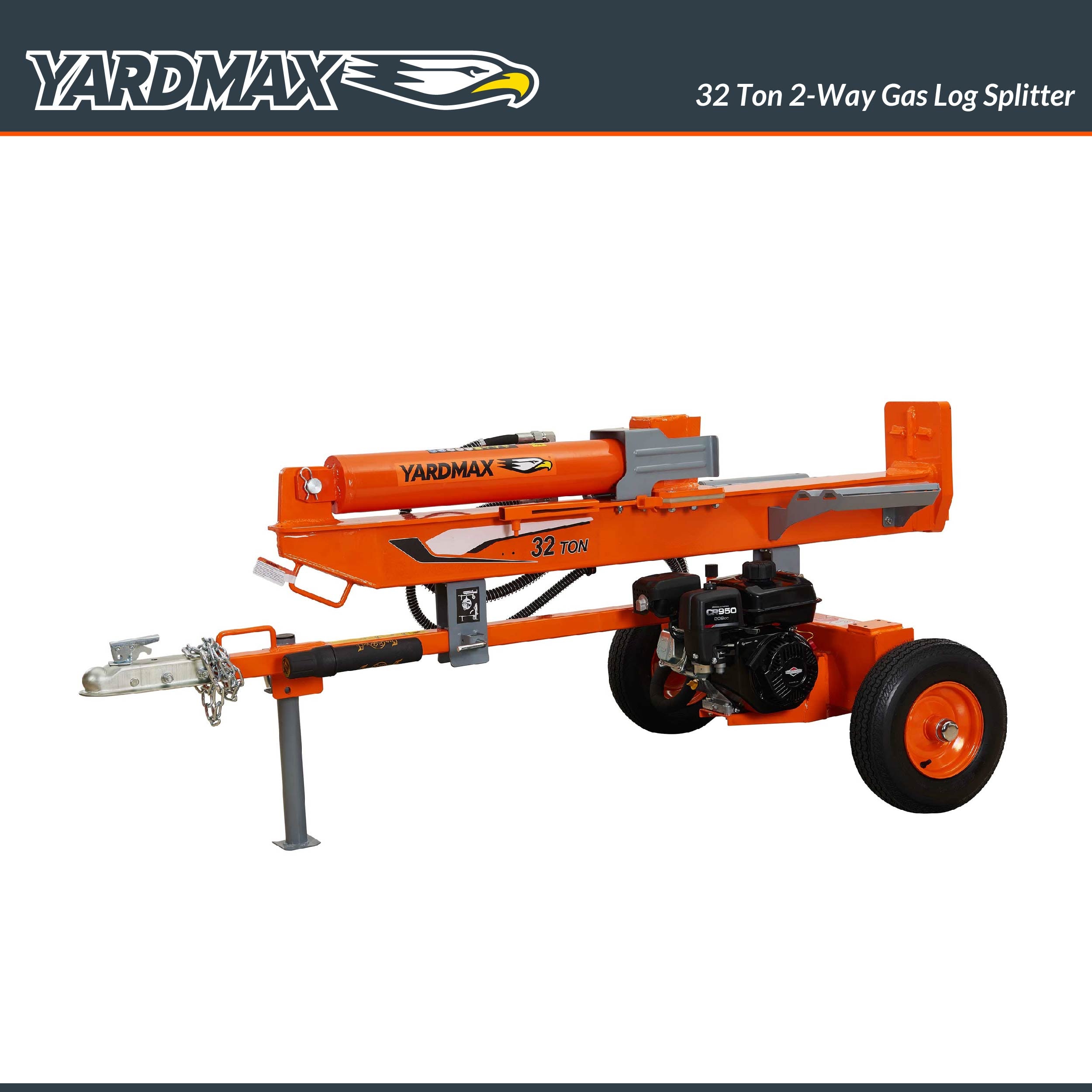 YARDMAX YU3266 32 -Ton 208-cc Horizontal and vertical Gas Log Splitter with Briggs Stratton Engine - Image 1