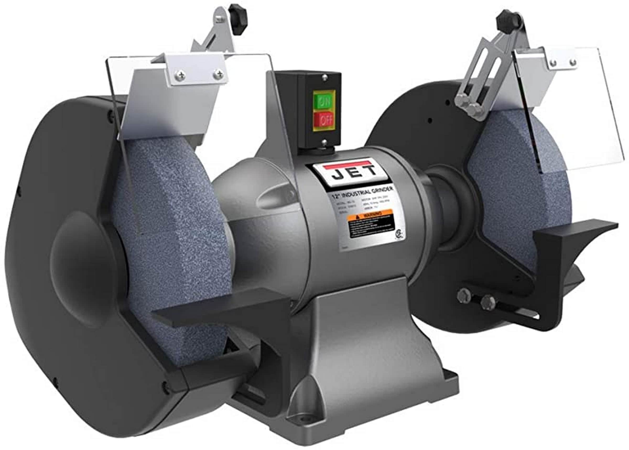 JET 12-Inch Industrial Bench Grinder, 1800 RPM, 2 HP, 1Ph 230V (IBG-12) - Image 1