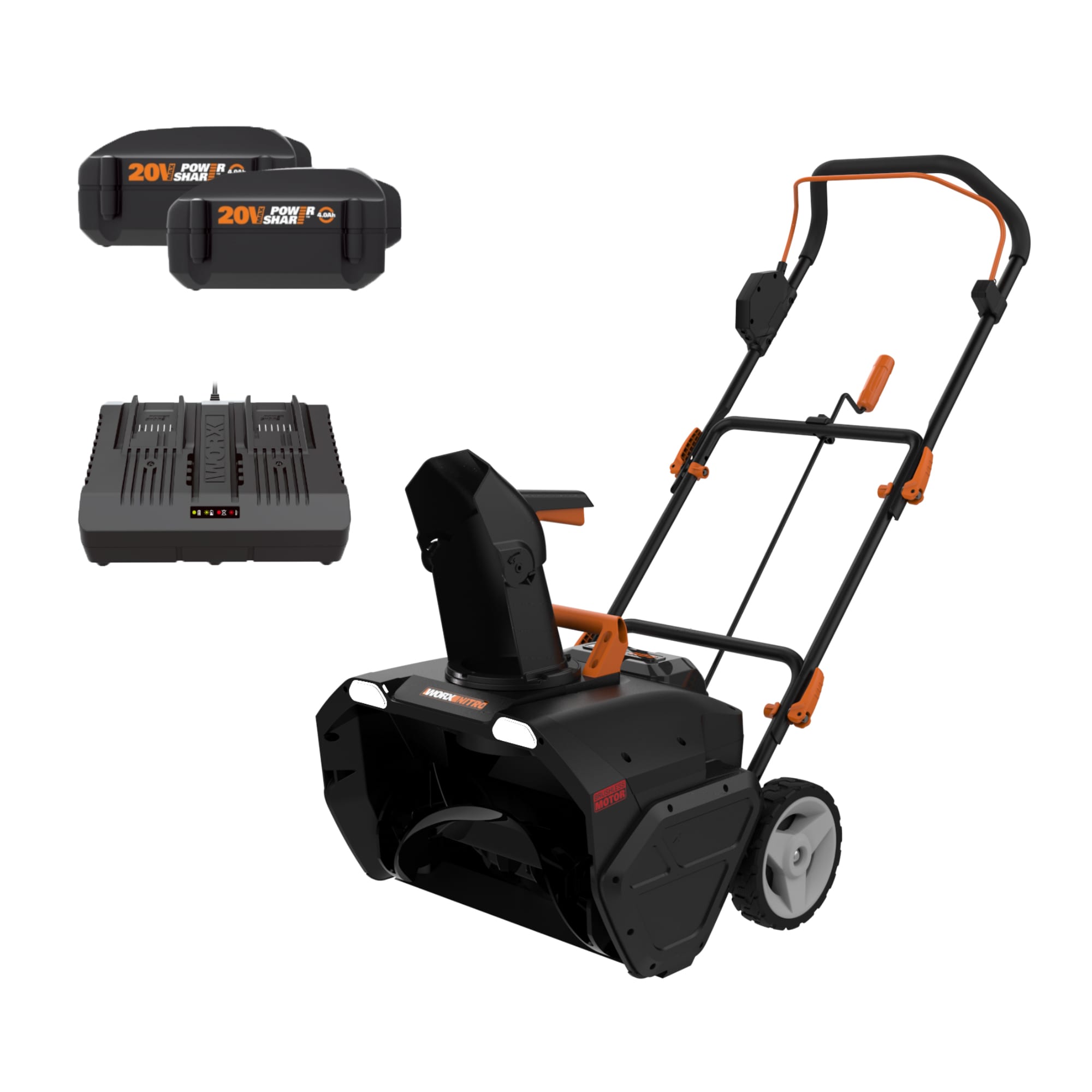 WORX Nitro Power Share 40-volt max 20-in Single-stage Push Battery Snow Blower 4 Ah (Battery Included) (Charger Included) - Image 1