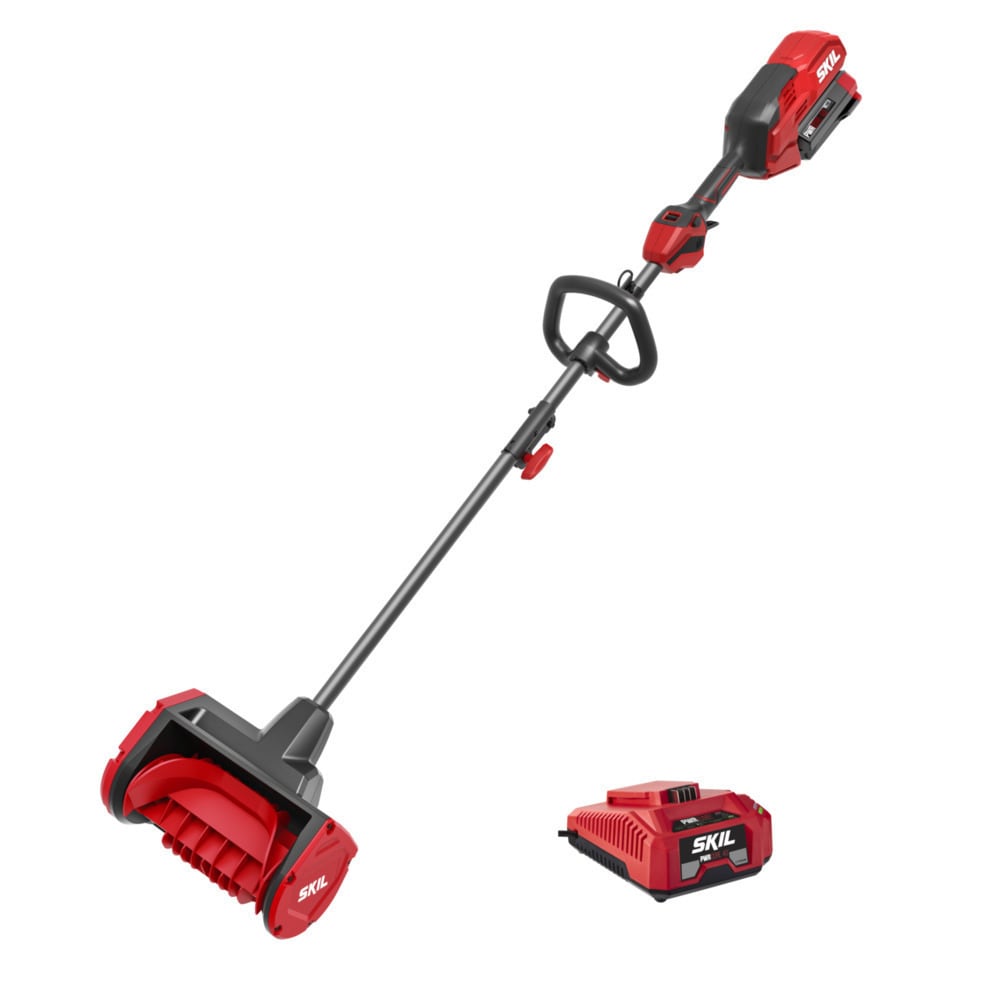 SKIL PWR CORE 40 Brushless 40V 12 in. Power Head Snow Shovel Kit, 20'ft Throwing Distance, Includes 4.0Ah Battery and Charger - PSS1200C-10, Red - Image 1