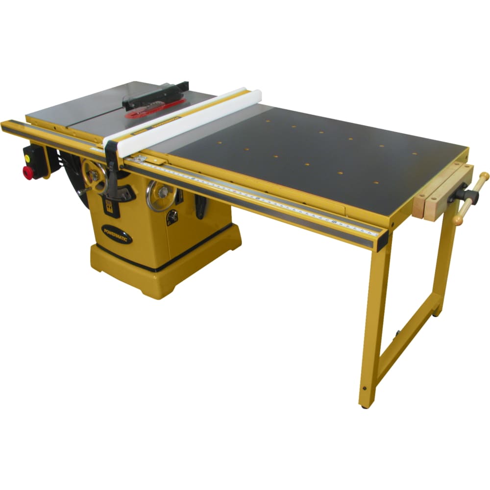 Powermatic 5HP 3PH 230/460V Table Saw with 50 In. Accu-Fence System and Workbench - Image 1