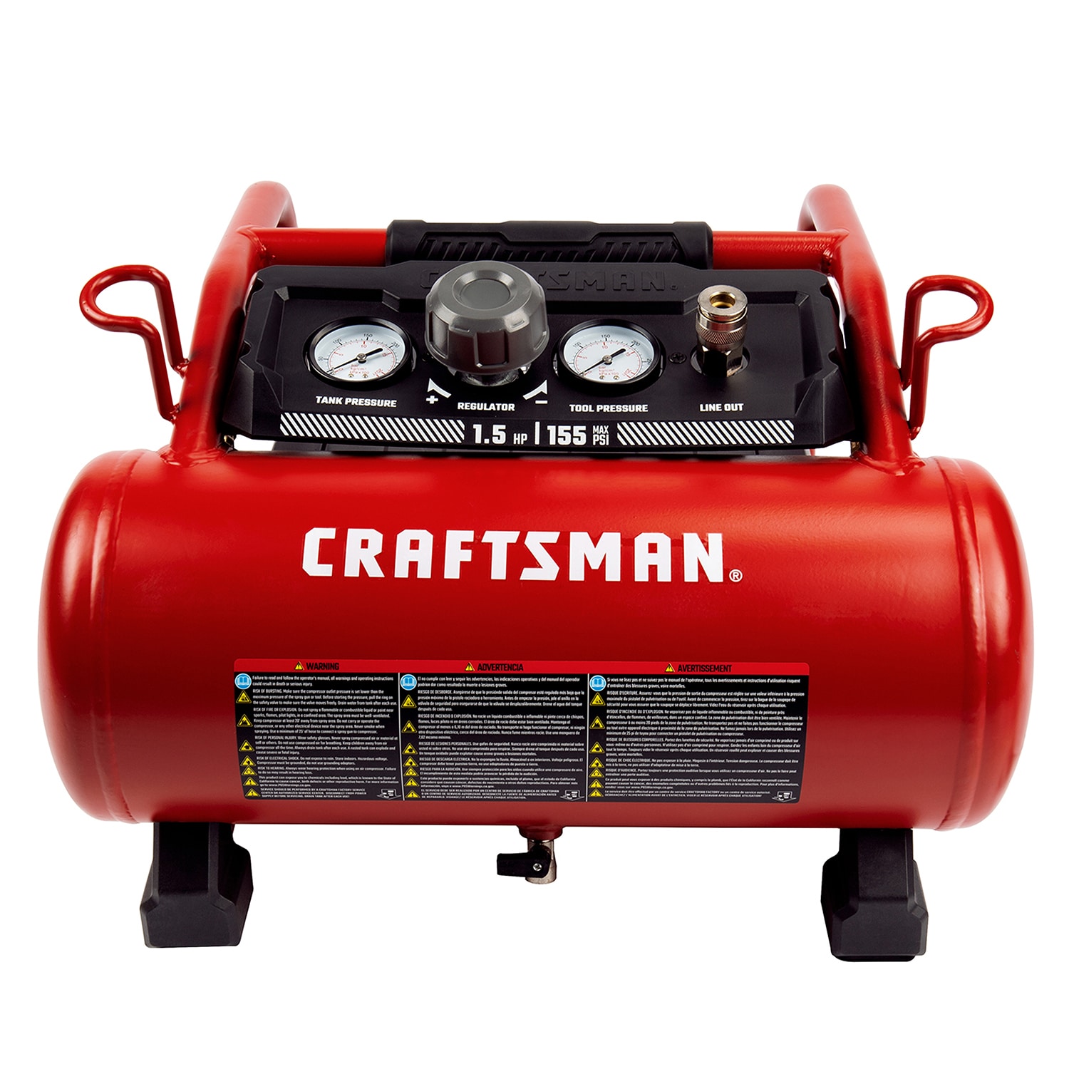 CRAFTSMAN 3-Gallon Portable Electric 155 PSI Hot dog Air Compressor - Image 1
