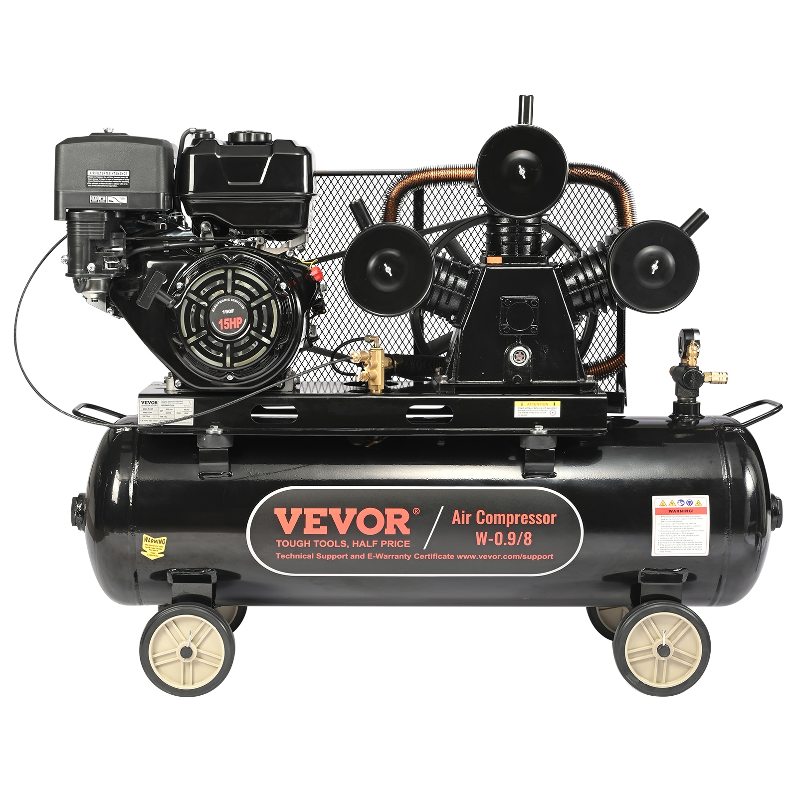VEVOR 30-Gallon Portable Gas Cordless 115 PSI Wheelbarrow Air Compressor - Image 1
