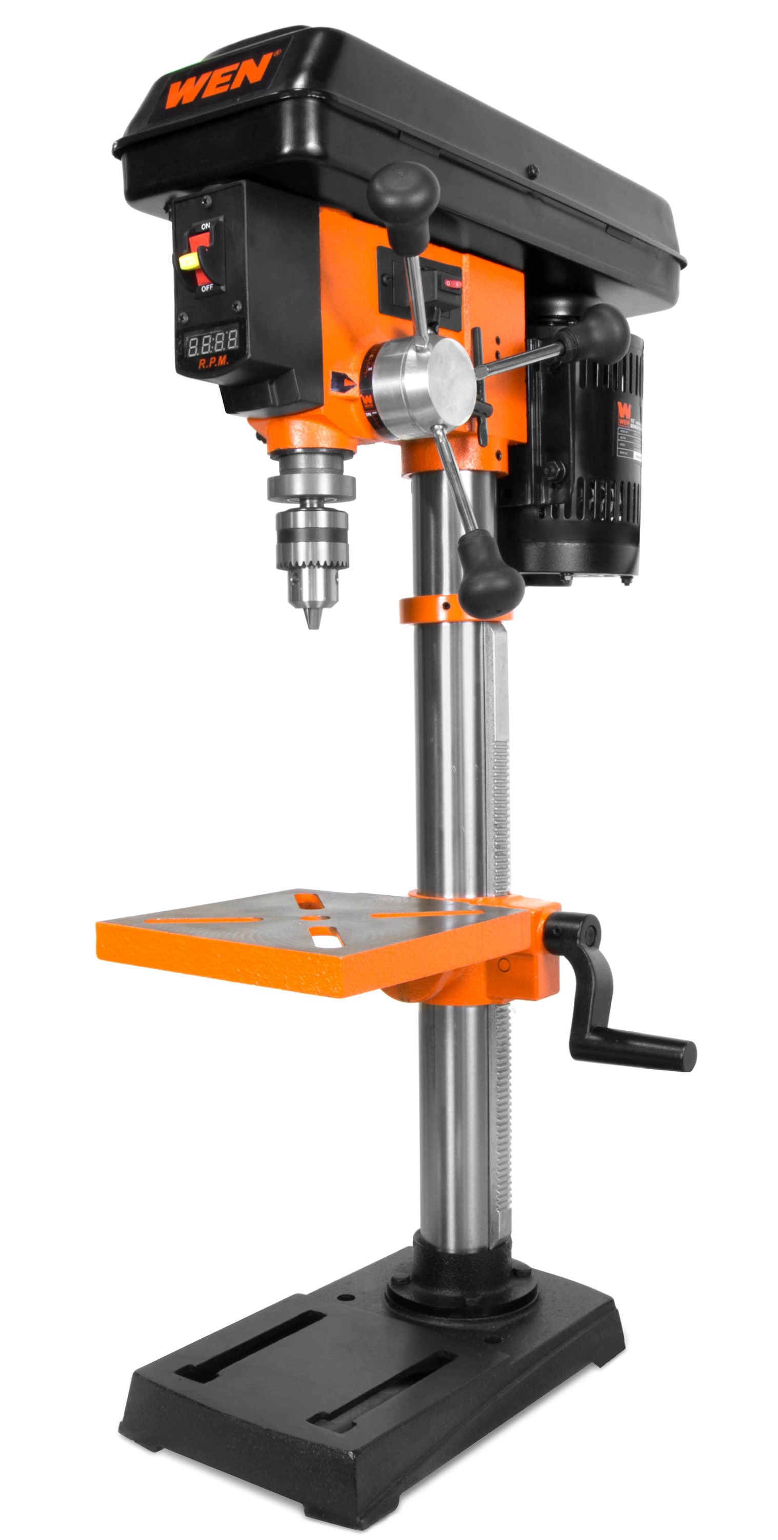 WEN 4212T 5-Amp 10-Inch Variable Speed Cast Iron Benchtop Drill Press Bundle with 3.25-Inch Cross Vise - Image 1