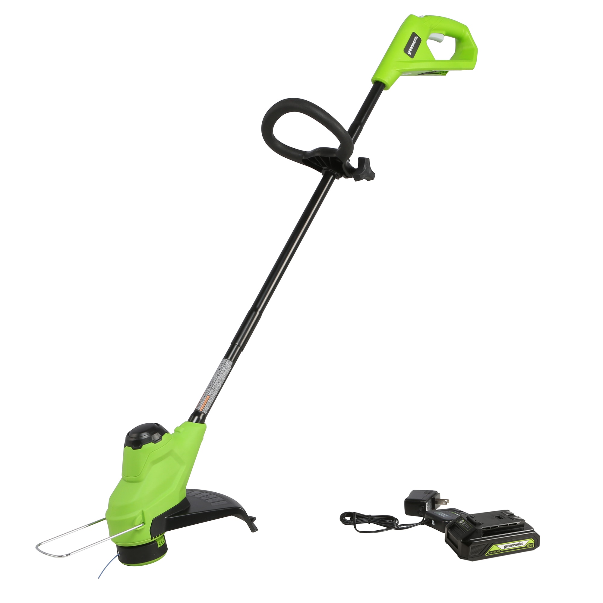 Greenworks 24-volt 10-in Straight Shaft Battery String Trimmer 2 Ah (Battery Included) (Charger Included) - Image 1