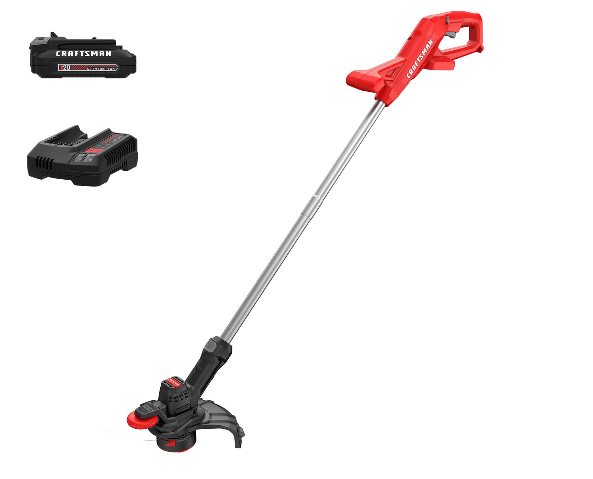 CRAFTSMAN 20-volt max 10.0-in Straight Shaft Battery String Trimmer 1.5 Ah (Battery Included) (Charger Included) - Image 1