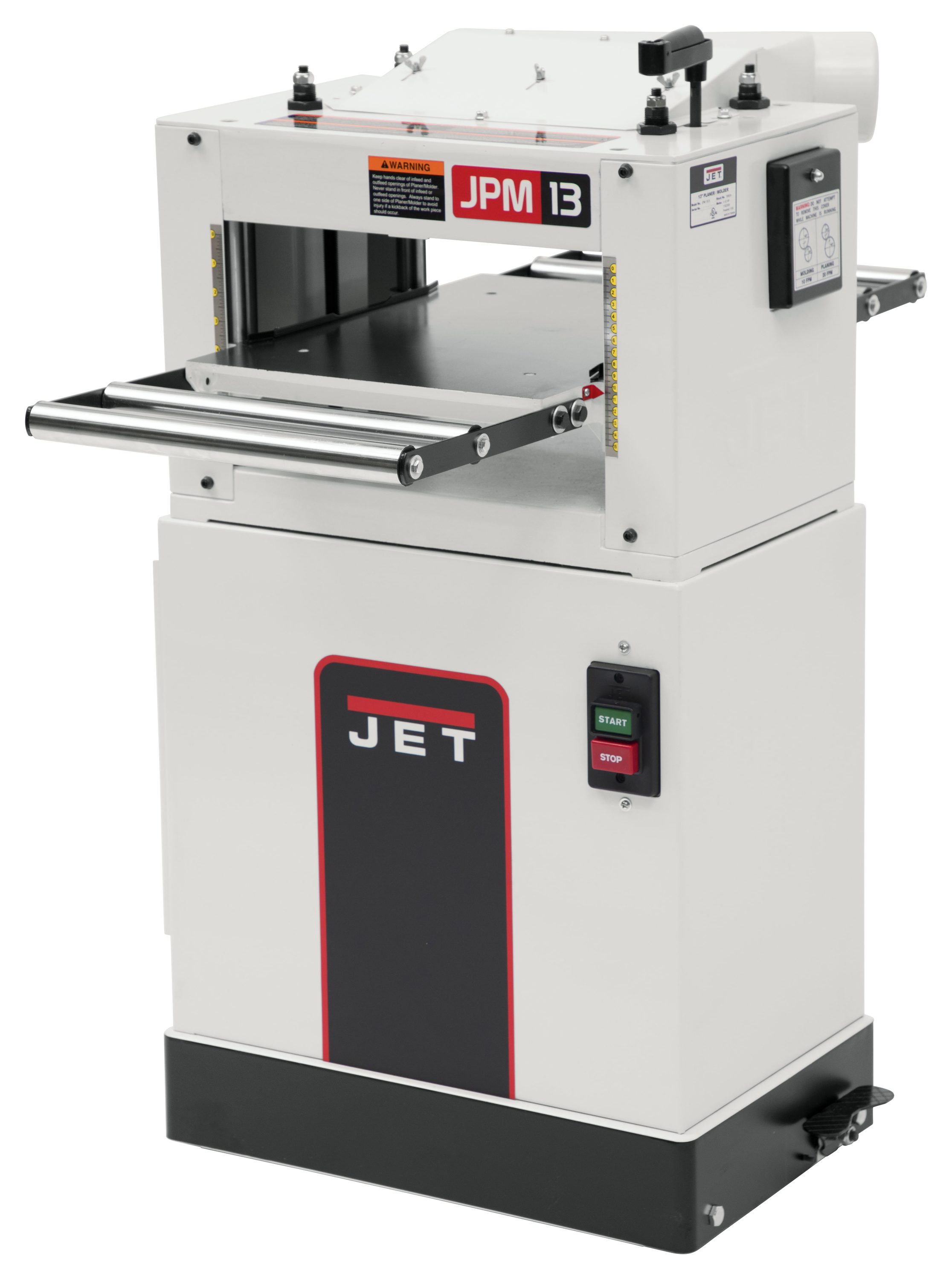 115/230-Volt JPM-13CS 1.5 HP 13 in. Woodworking CS Planer and Molder Combination Machine with Closed Stand - Image 1