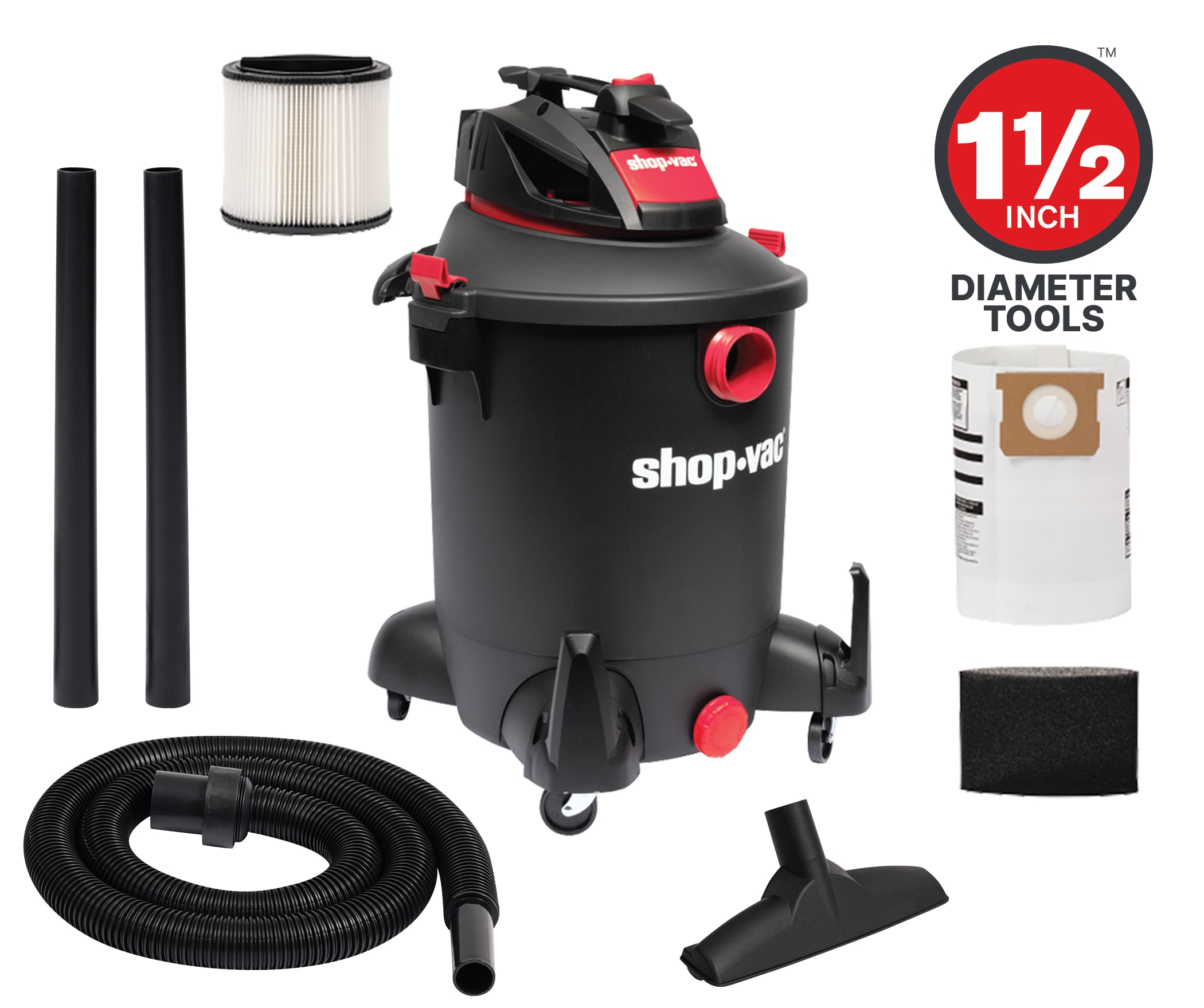 Shop-Vac 10-Gallon 4.5 HP Corded Wet/Dry Shop Vacuum with Accessories Included - Image 1