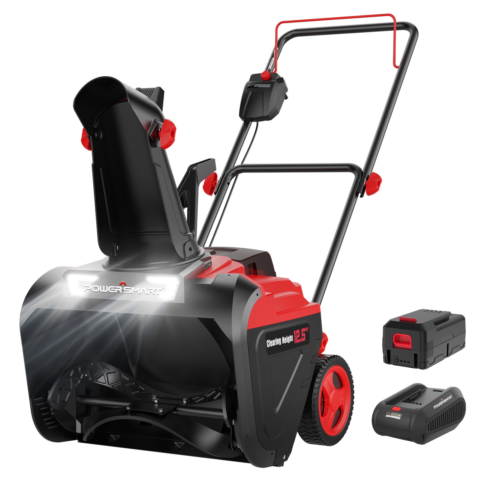 PowerSmart 40V Cordless Snow Blower, 21'' Cleaning Width/6'' Cleaning Depth Snow Blower with LED Light & 30 FT Throwing Distance, Battery and Charger Included,Perfect for Driveway,Garden, Deck,Garage - Image 1