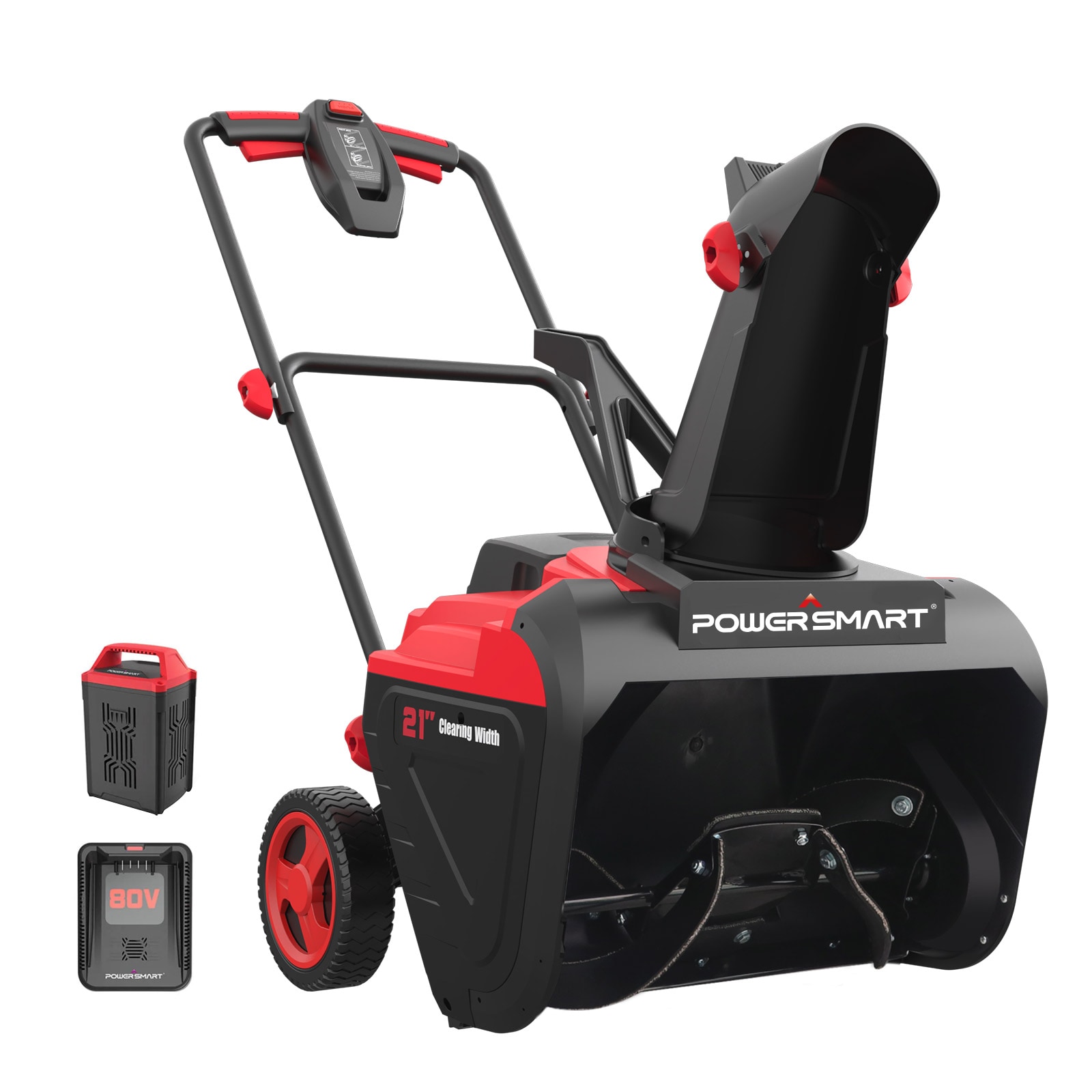 PowerSmart 80-volt 21-in Single-stage Push Battery Snow Blower 6 Ah (Battery Included) (Charger Included) - Image 1
