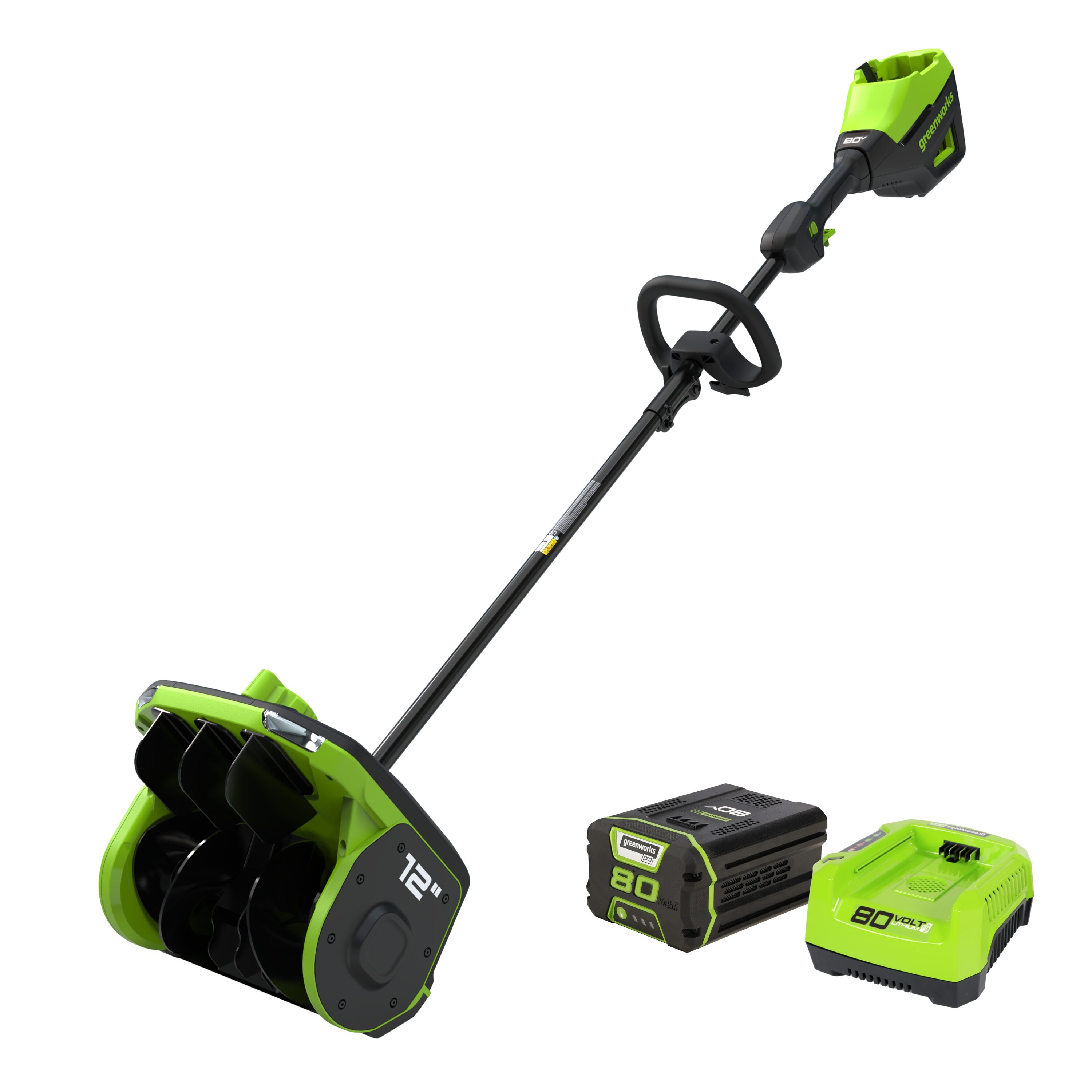 Greenworks 80-volt 12-in Single-stage Push Battery Powered Snow Shovel 2.5 Ah (Battery Included) (Charger Included) - Image 1