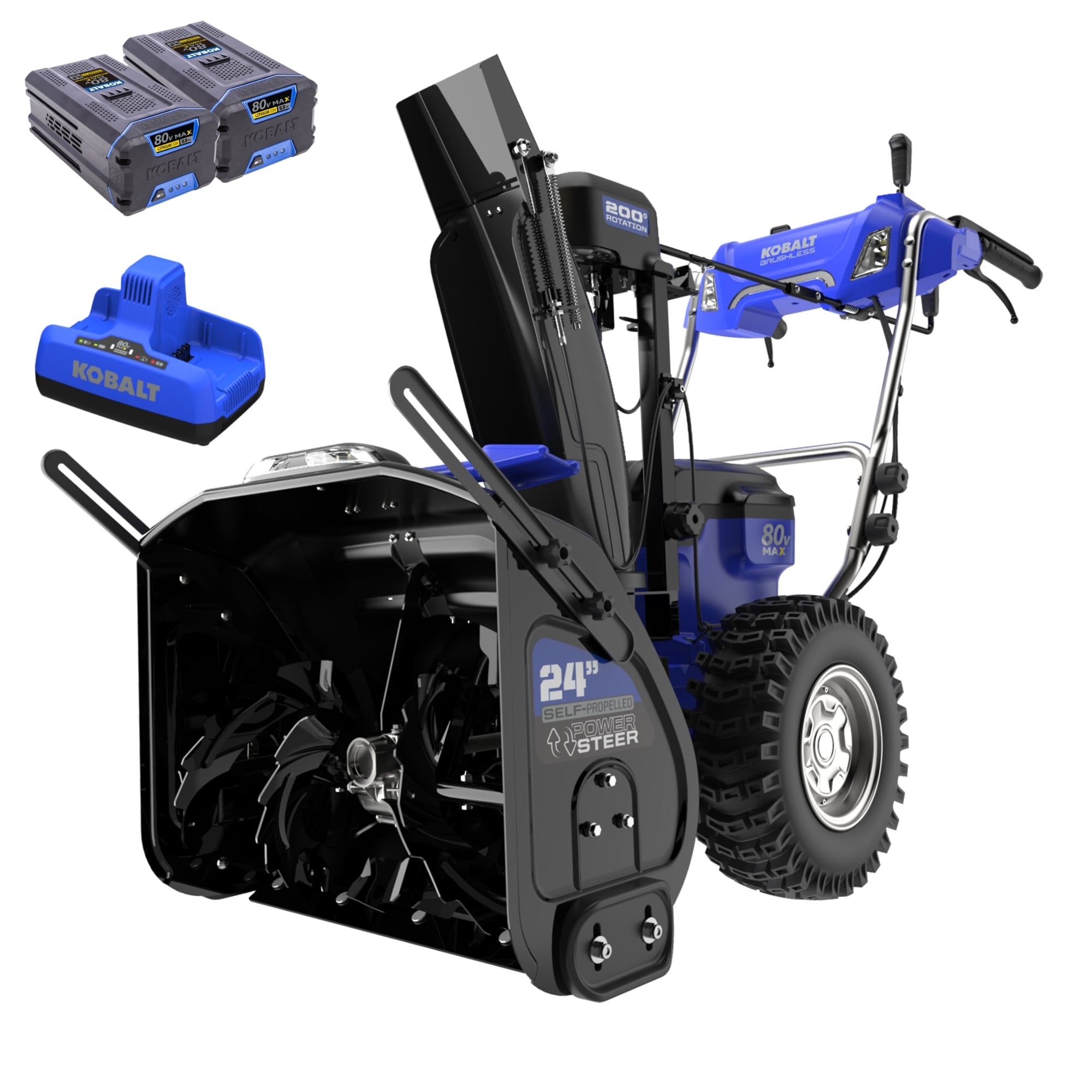 Kobalt 80-volt 24-in Two-stage Self-propelled Battery Snow Blower 5 Ah (Battery Included) (Charger Included) - Image 1