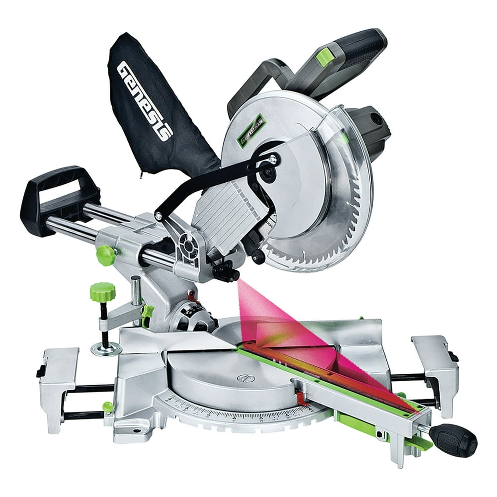 Genesis 15-Amp 10-Inch Sliding Compound Miter Saw, GMSDR1015LC - Image 1