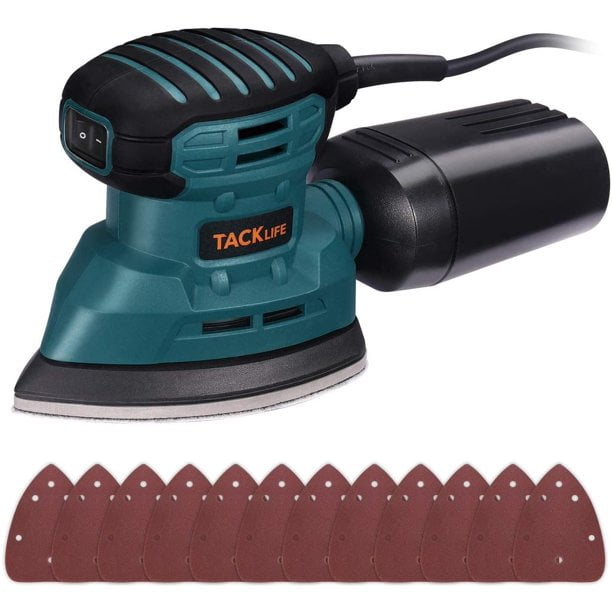 Tacklife Mouse Detail Sander 12,000 OPM, 12 Pcs Sandpapers, Vacuum Cleaner Connecting Pipe PMS01AS - Image 1