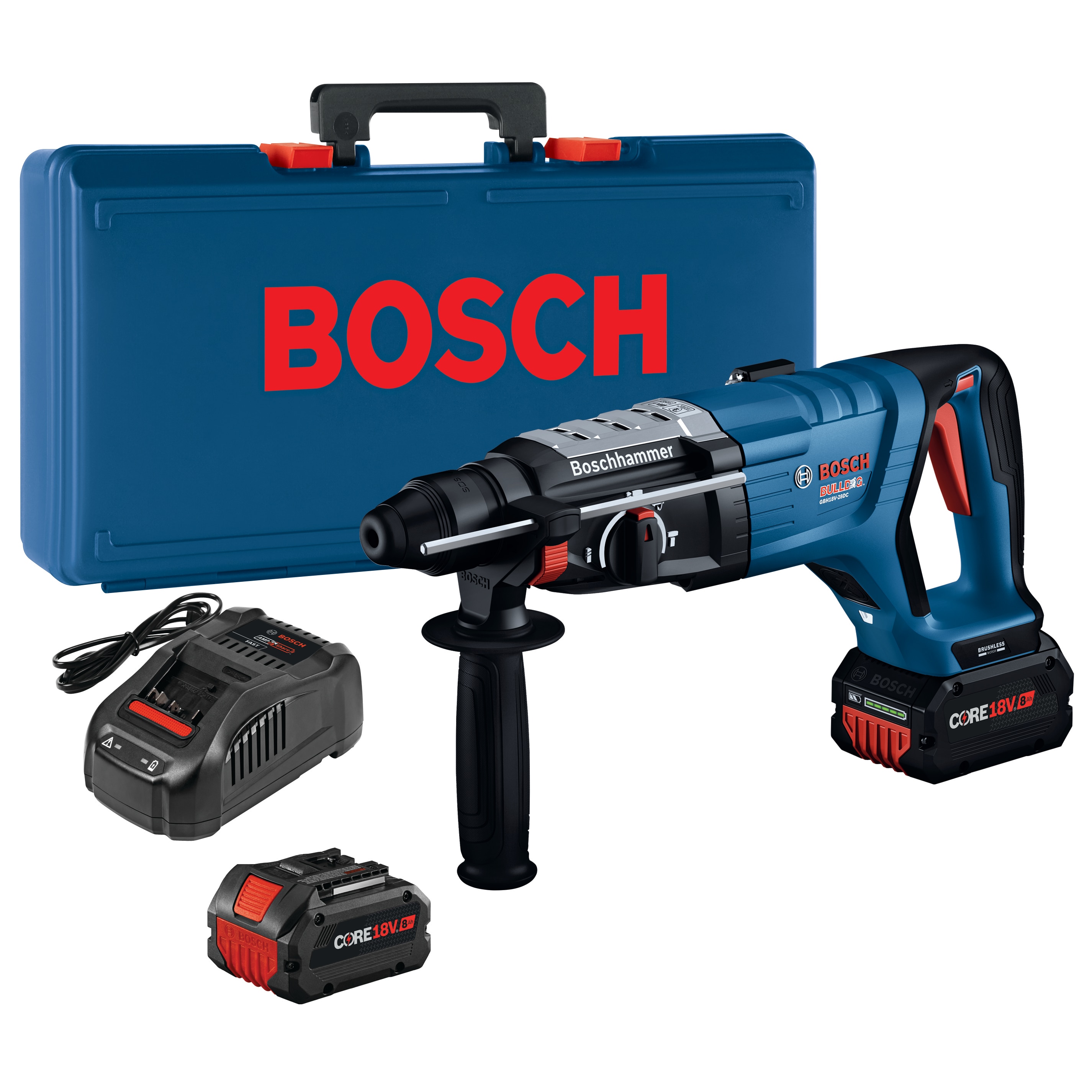 Bosch Bulldog 18-volt 8 -Amp 1-1/8-in SDS-plus Variable Speed Cordless Rotary Hammer Drill - Image 1