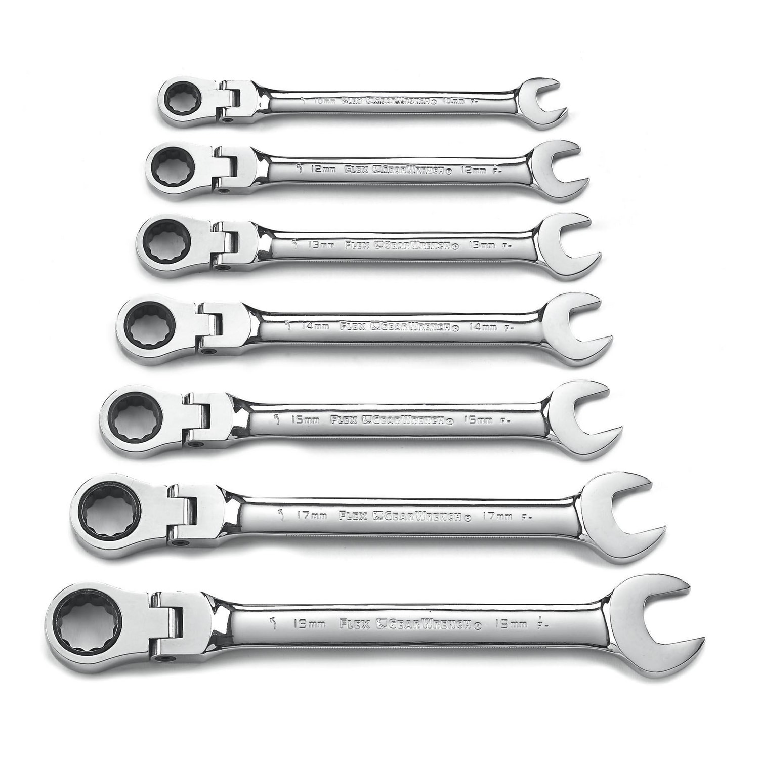 GEARWRENCH 7 -Piece Set Metric Flexible Head Ratchet Wrench - Image 1