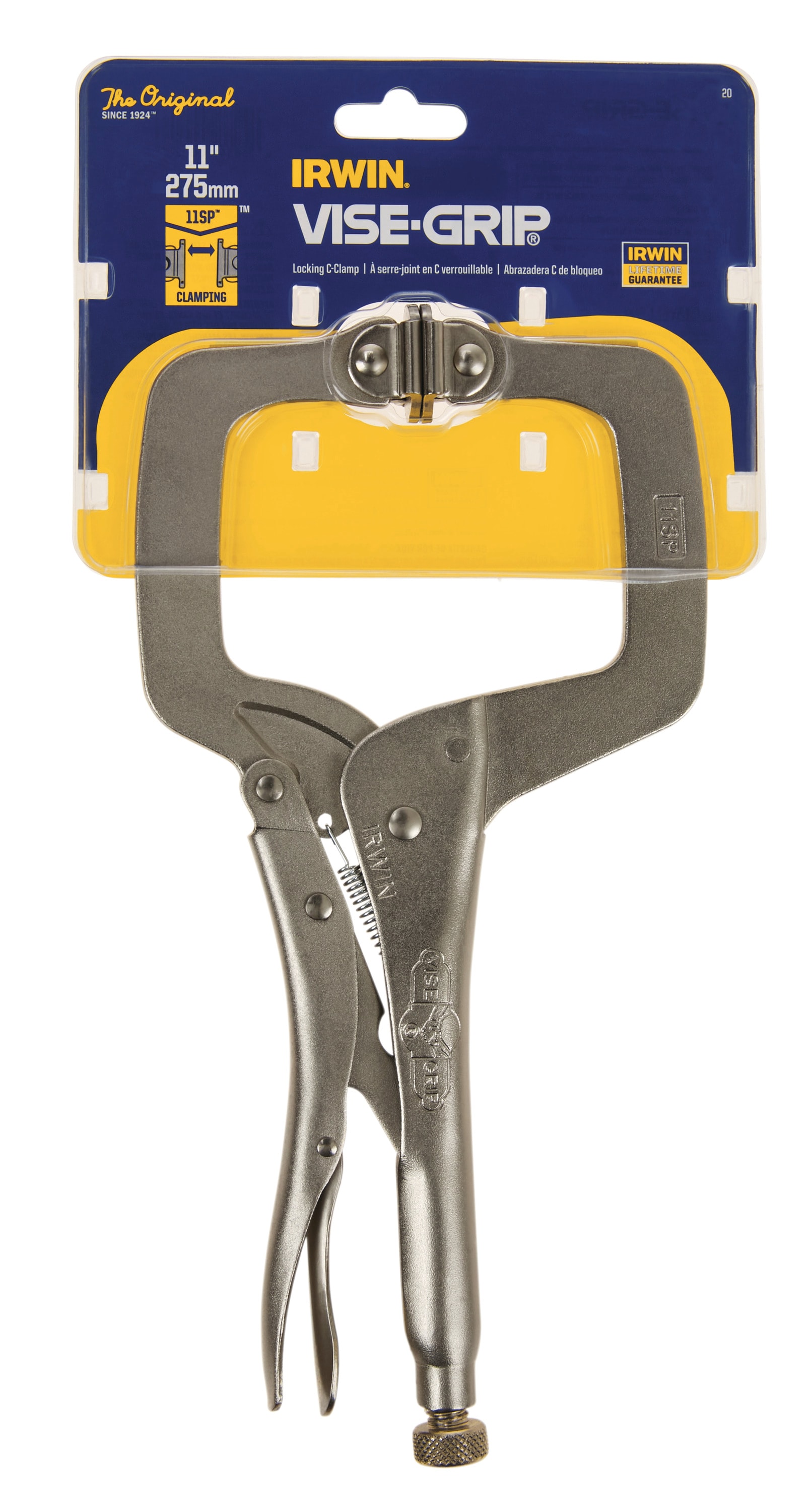 IRWIN VISE-GRIP Original Locking C-Clamp with Swivel Pads, 11", 20 - Image 1