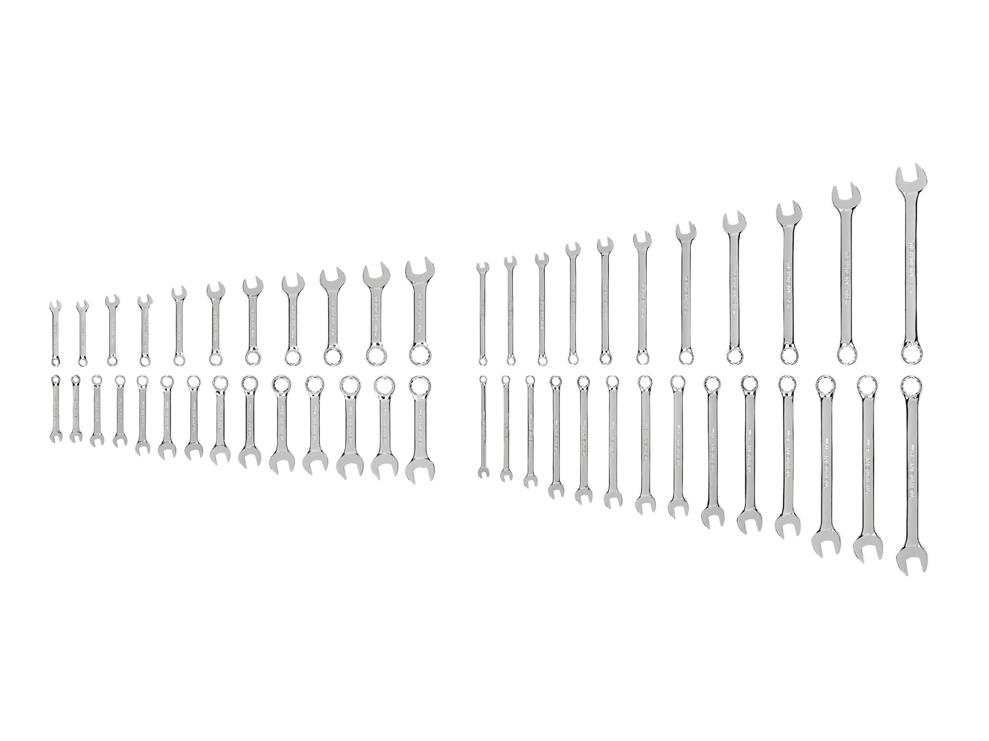 TEKTON 50 -Piece Set 12-point Metric and standard (SAE) Standard Combination Wrench (no case) - Image 1
