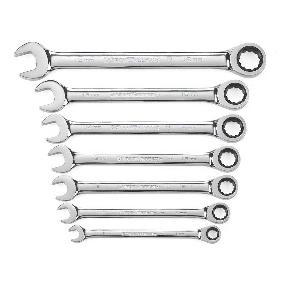 GEARWRENCH 7 -Piece Set Metric Ratchet Wrench - Image 1