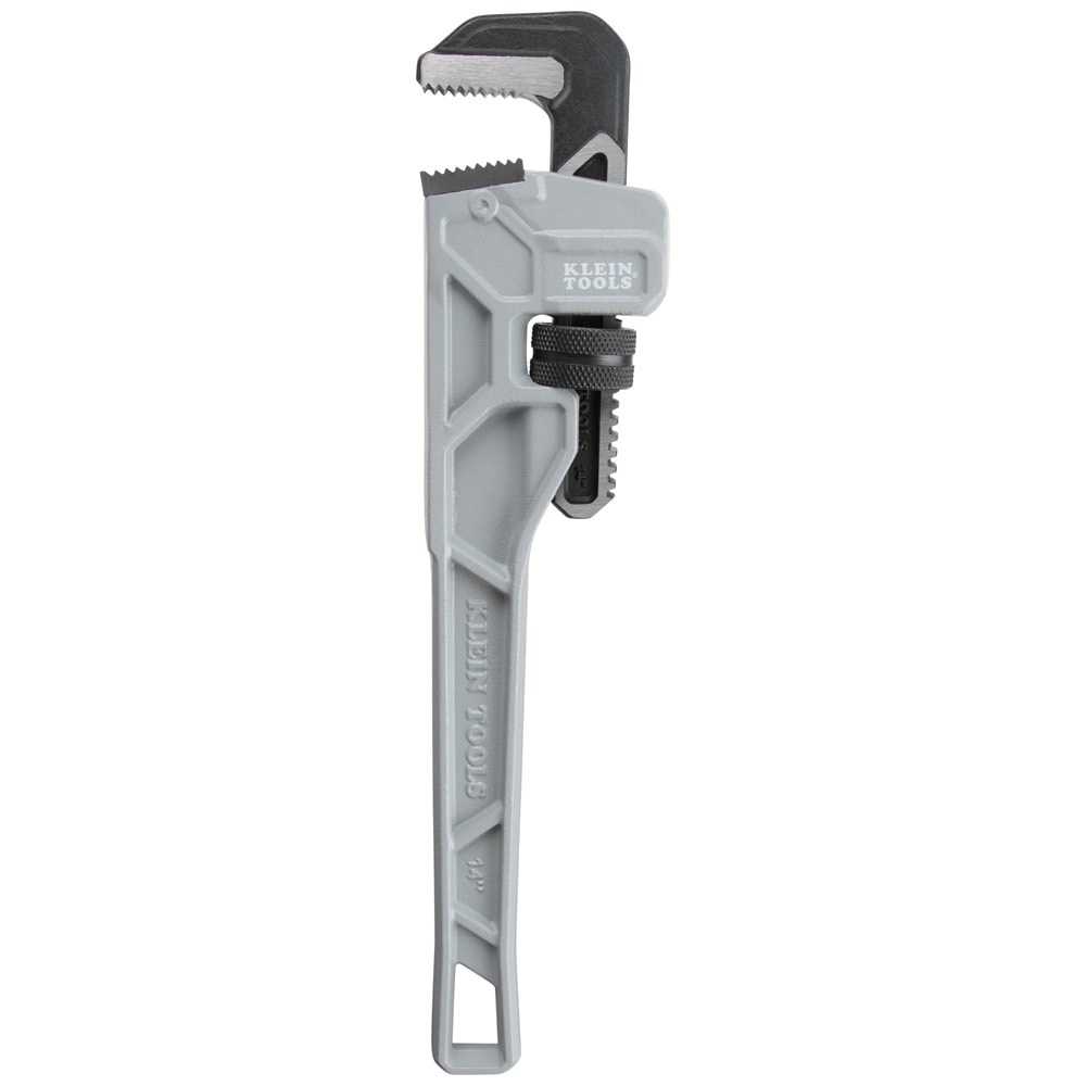 Klein Tools Adjustable Cast Aluminum Pipe Wrench, 14-Inch - Image 1