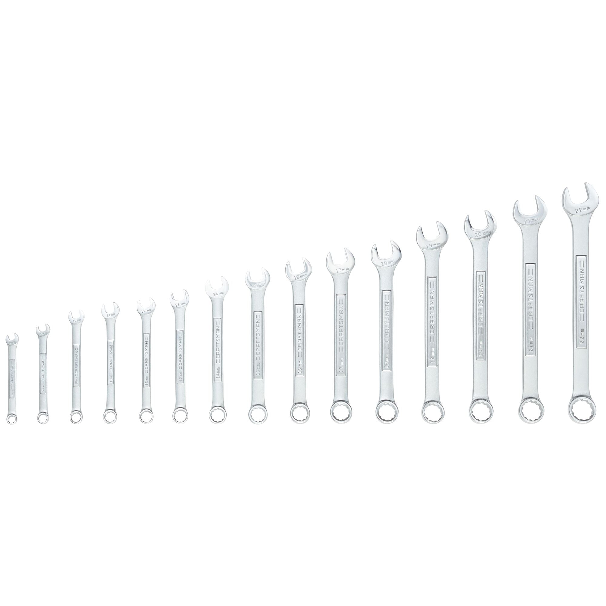 CRAFTSMAN 15 -Piece Set 12-point Metric Standard Combination Wrench (no case) - Image 1