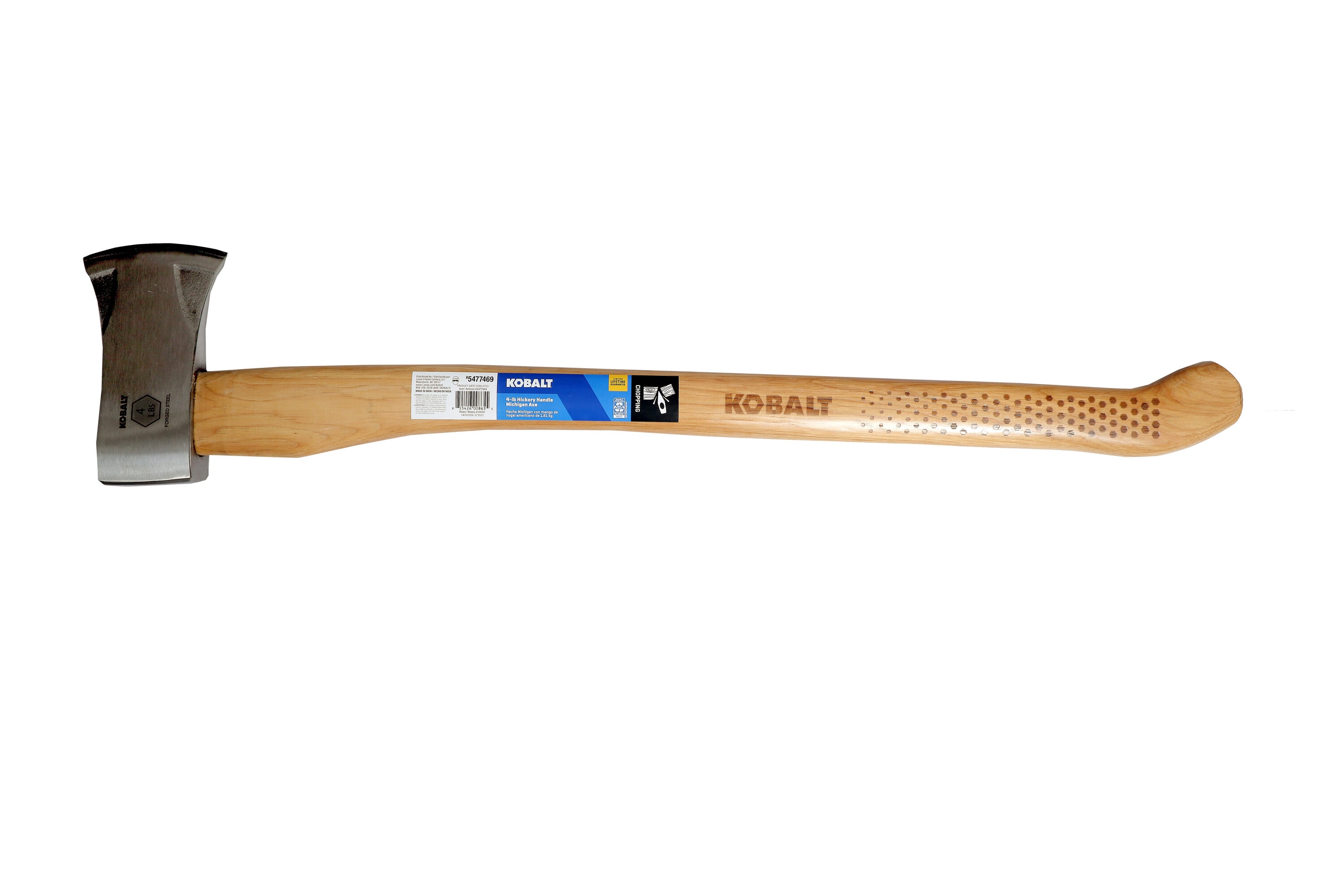 Kobalt 4-lb Drop-forged steel Michigan axe with 34-in Hickory Handle - Image 1