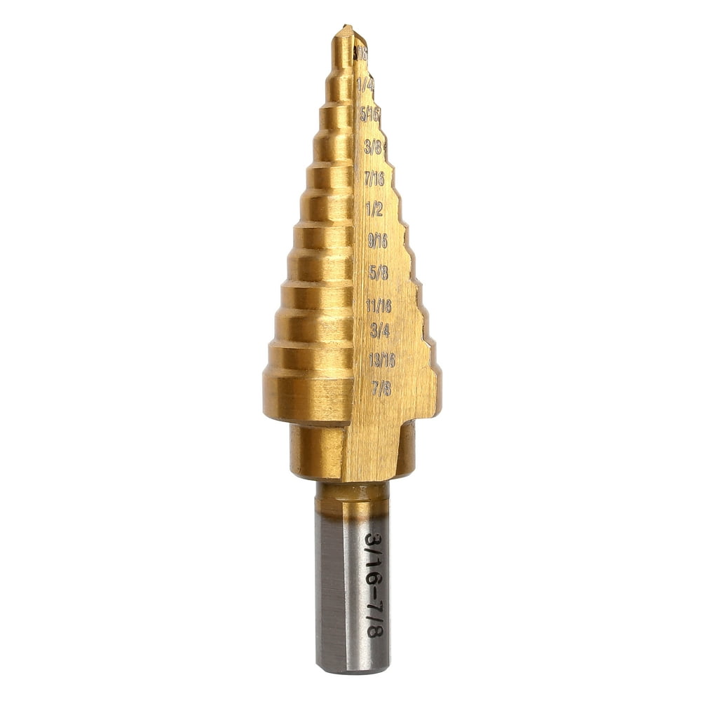 Hyper Tough 12-Step Split Point Titanium Coated Drill Bit, 3/16 - 7/8-inch, Model 42536 - Image 1