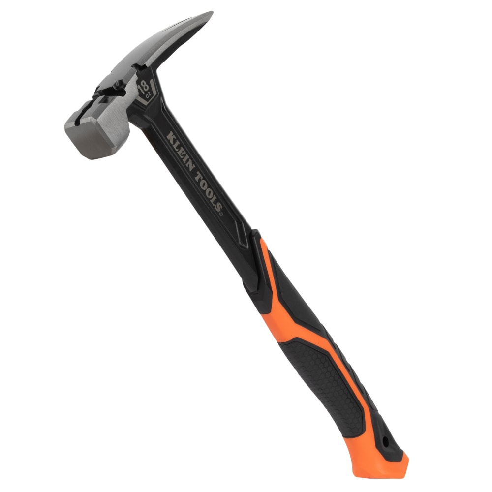 Klein Tools Smooth Face Steel Claw Hammer, 18-Ounce - Image 1
