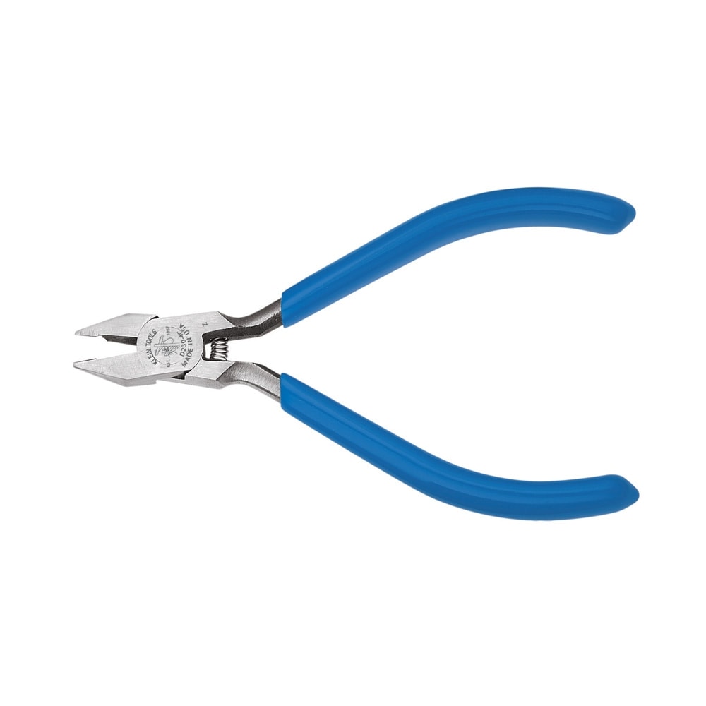 Klein Tools Diagonal Cutting Pliers, Electronics Nickel Ribbon Wire Cutter, 4-Inch - Image 1