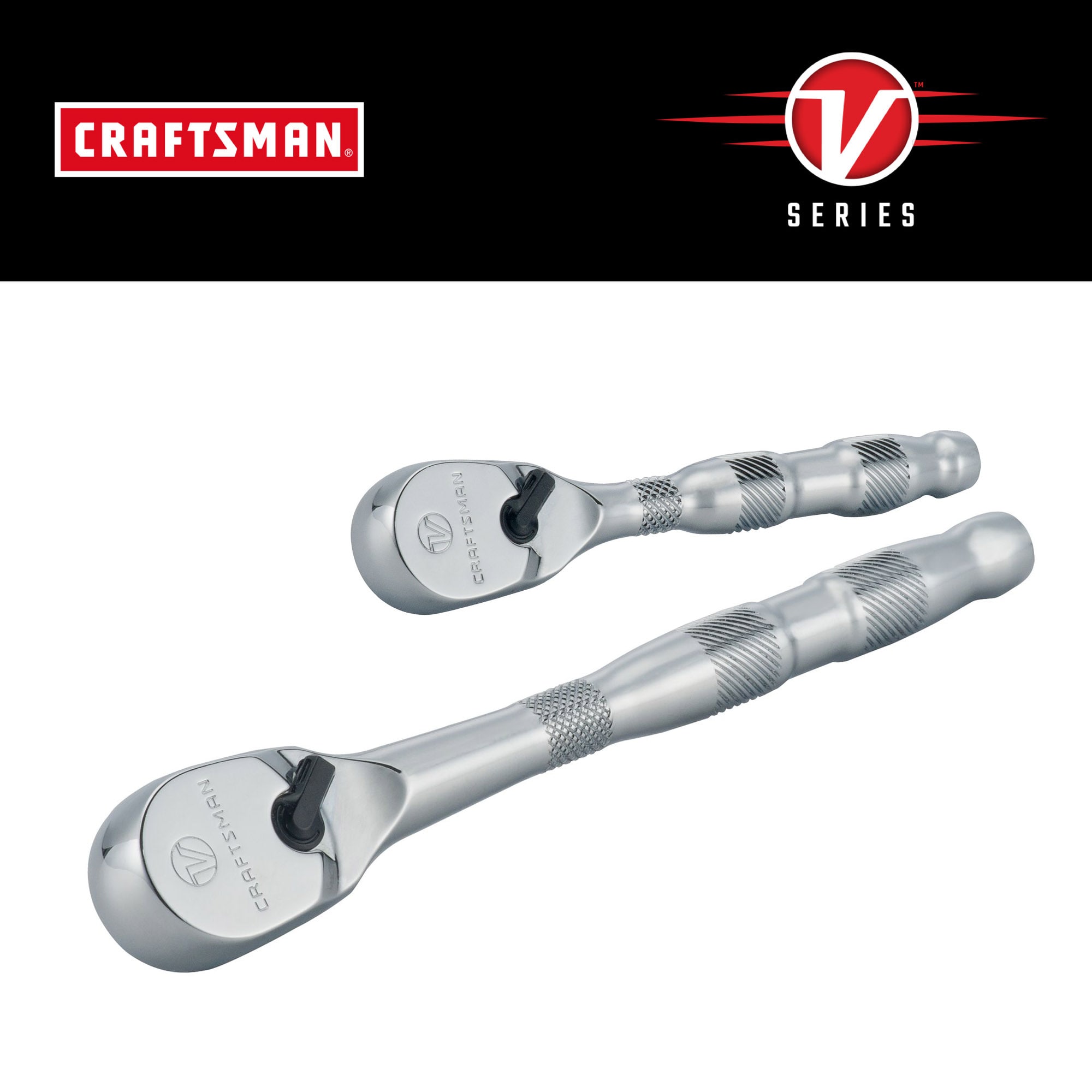 CRAFTSMAN V-Series 2 -Piece Set -Tooth Set Drive Comfort grip Handle Ratchet Set - Image 1