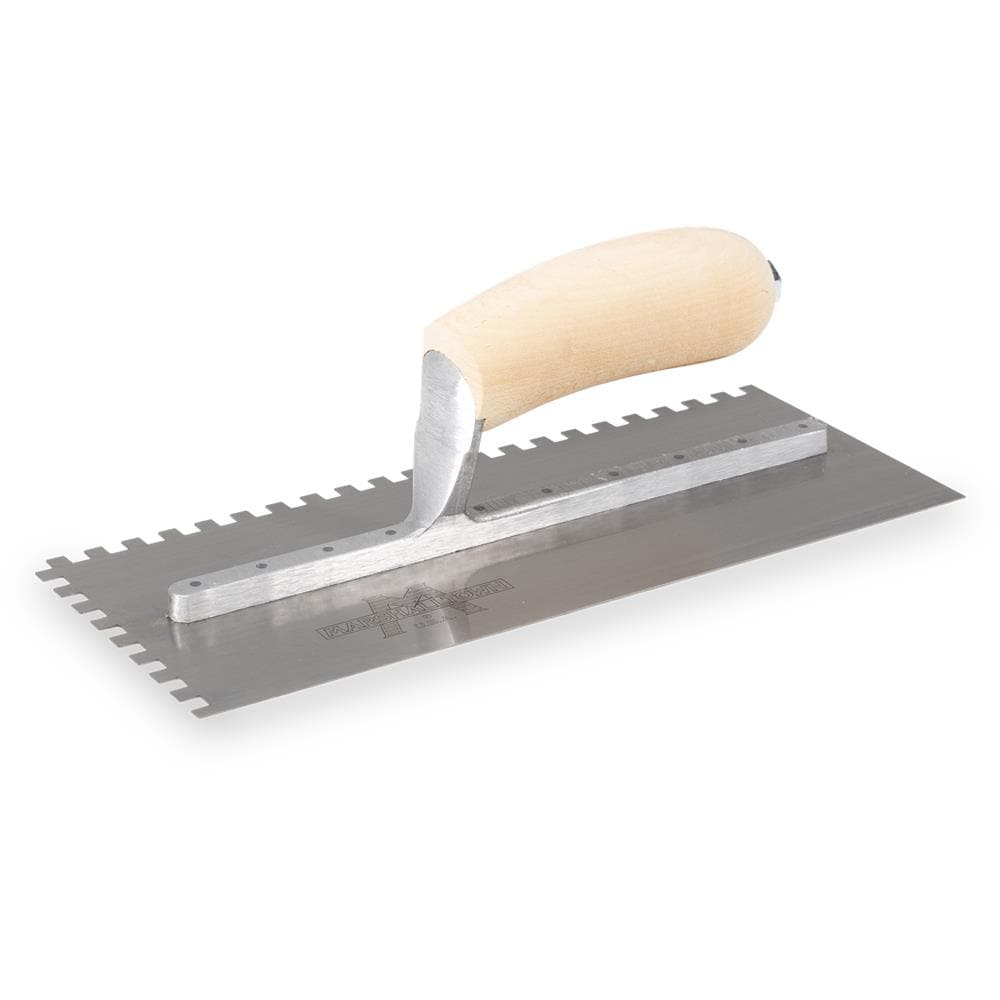 Marshalltown 1/4-in x 1/4-in x 1/4-in Ground Steel Square Notch Ceramic Floor Trowel - Image 1