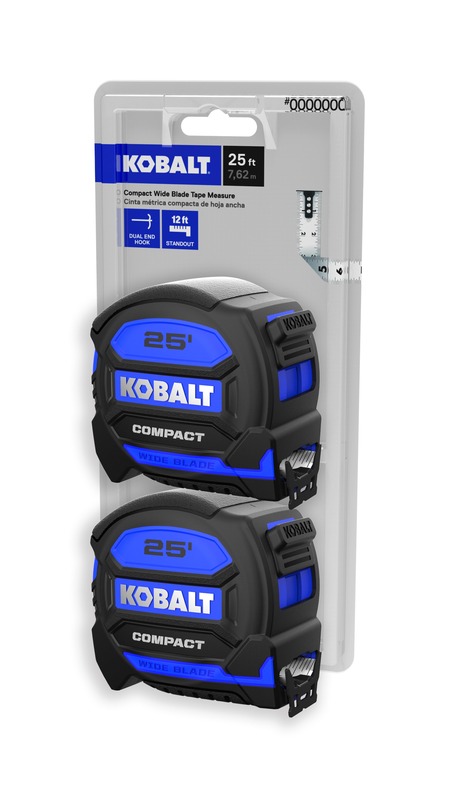 Kobalt Compact 2 -Pack 25-ft Tape Measure - Image 1