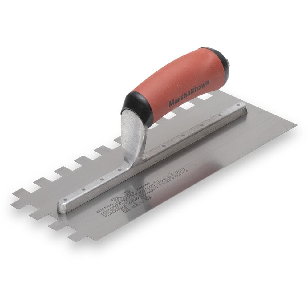 11 in. x 1/2 in. Square Notched Flooring Trowel with Durasoft Handle - Image 1