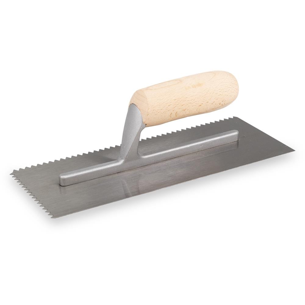 Marshalltown 1/4-in x 3/16-in x 0-in Steel V-notch Ceramic Floor Trowel - Image 1