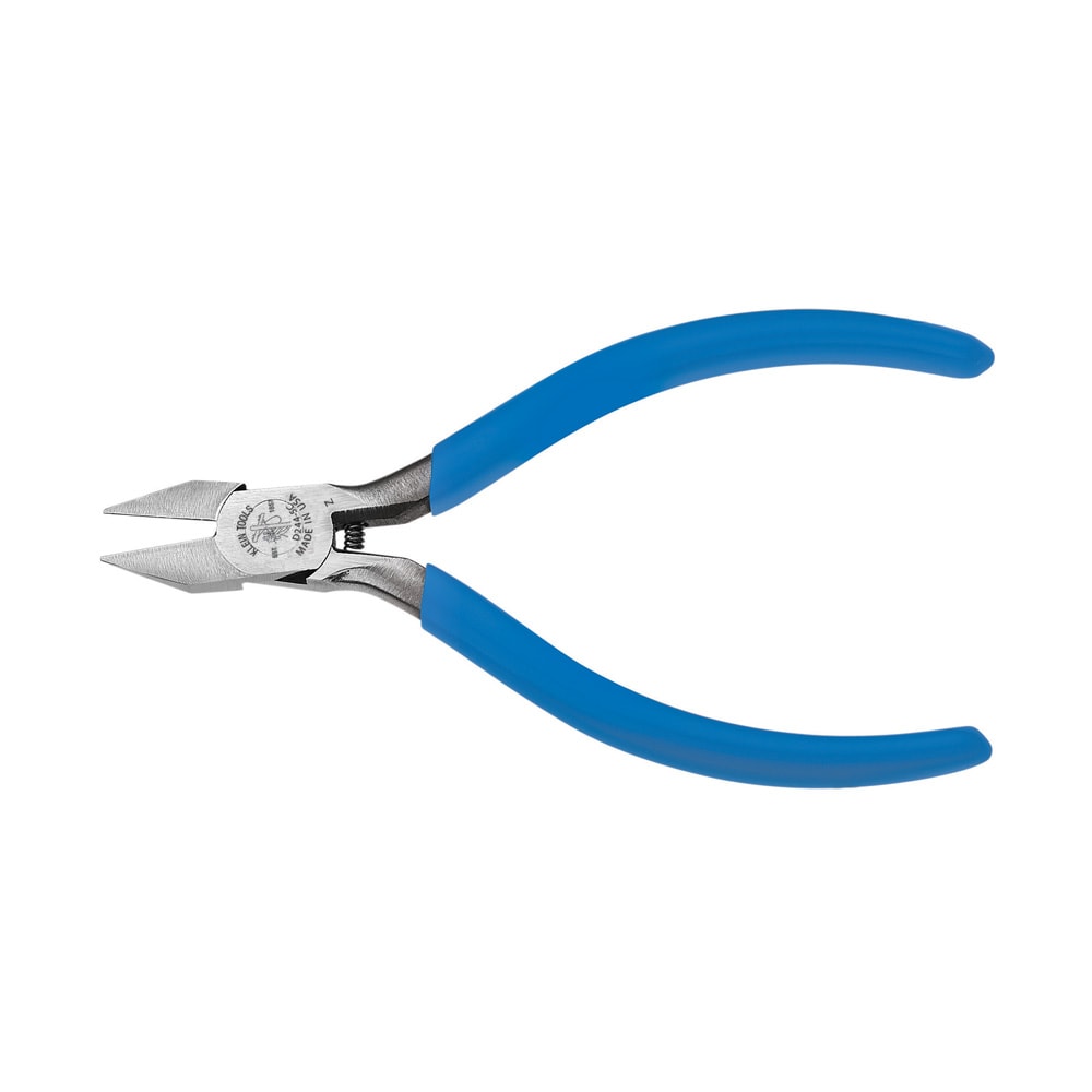 Klein Tools Diagonal Cutting Pliers, Electronics, Pointed Nose, Narrow Jaw, 5-Inch - Image 1