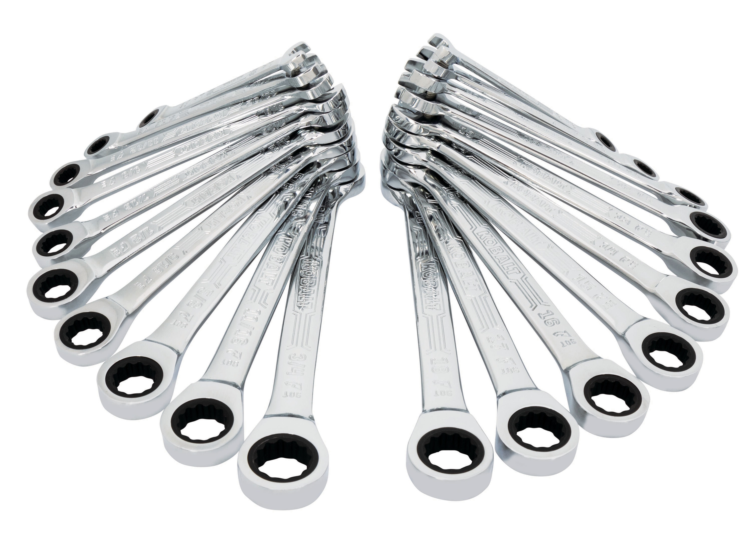 Kobalt 20 -Piece Set Metric and standard (SAE) Ratchet Wrench - Image 1